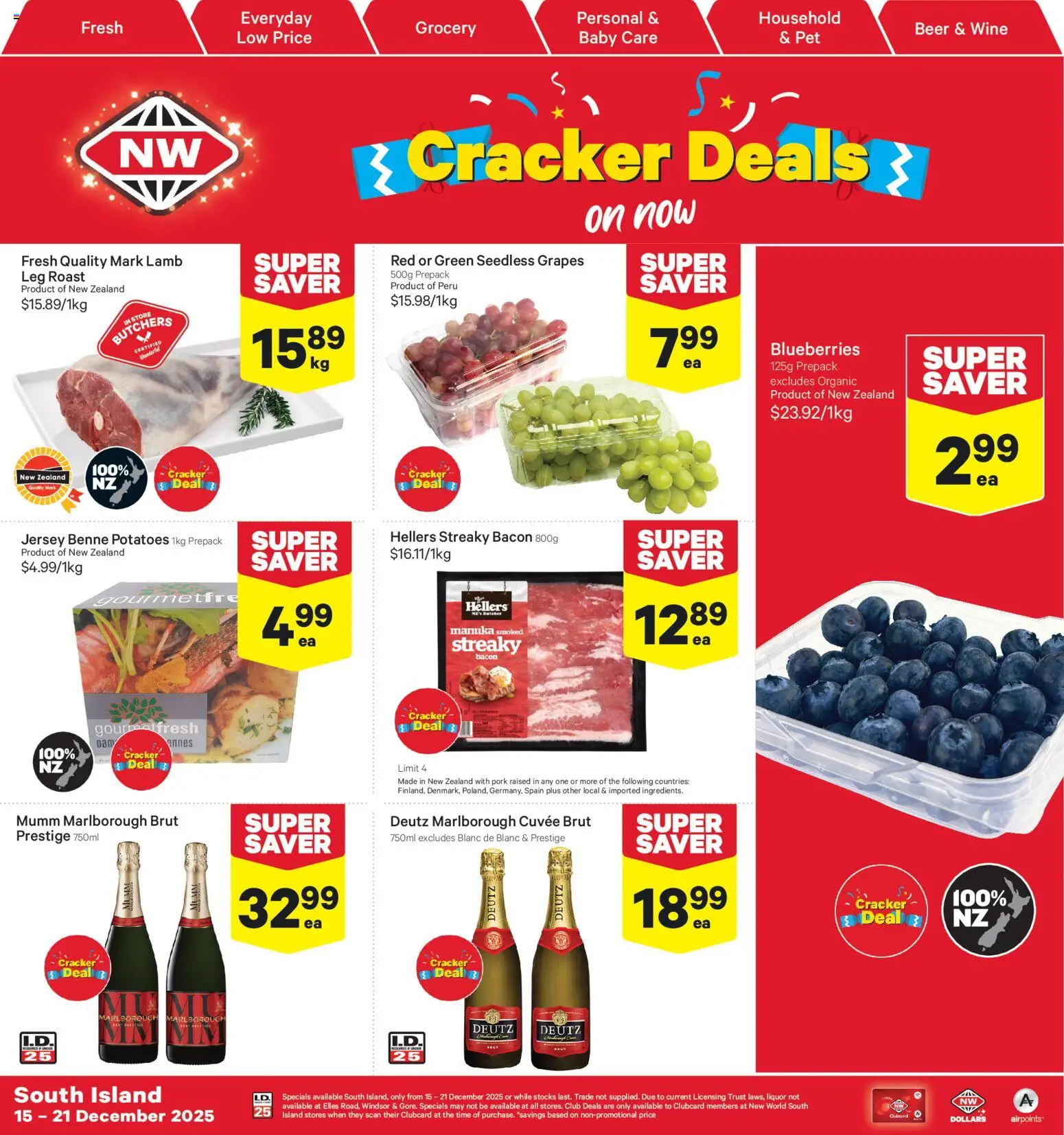 Preview of catalogue Catalogue South Island from shop New World valid 15 Dec 2025