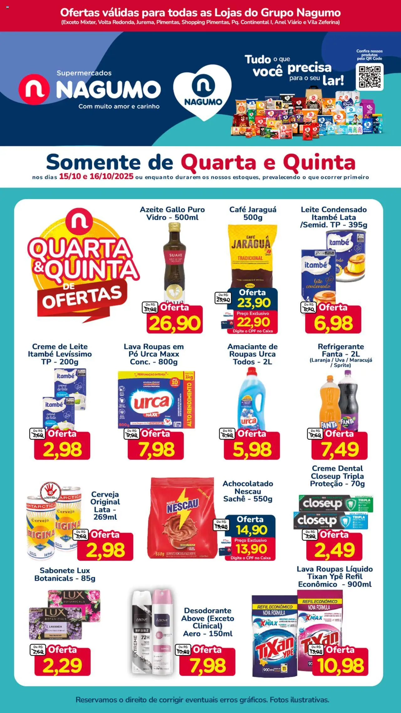 Nagumo folheto "Ofertas Quarta e Quinta" válido a partir de 15/10/2025 - número de página 1