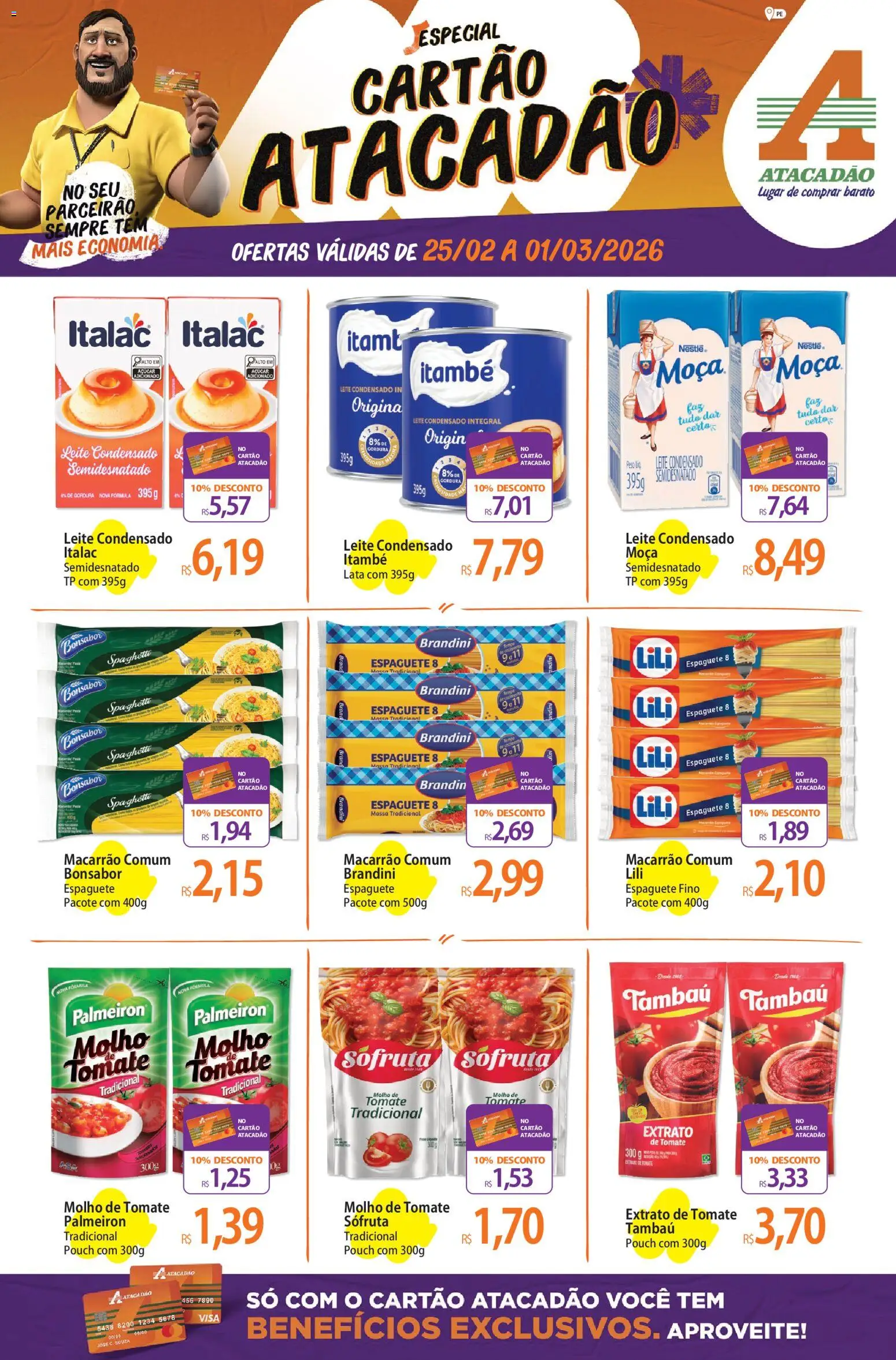 Pré-Visualização do folheto "Ofertas - PE" da loja Atacadão válido a partir de 25/02/2026