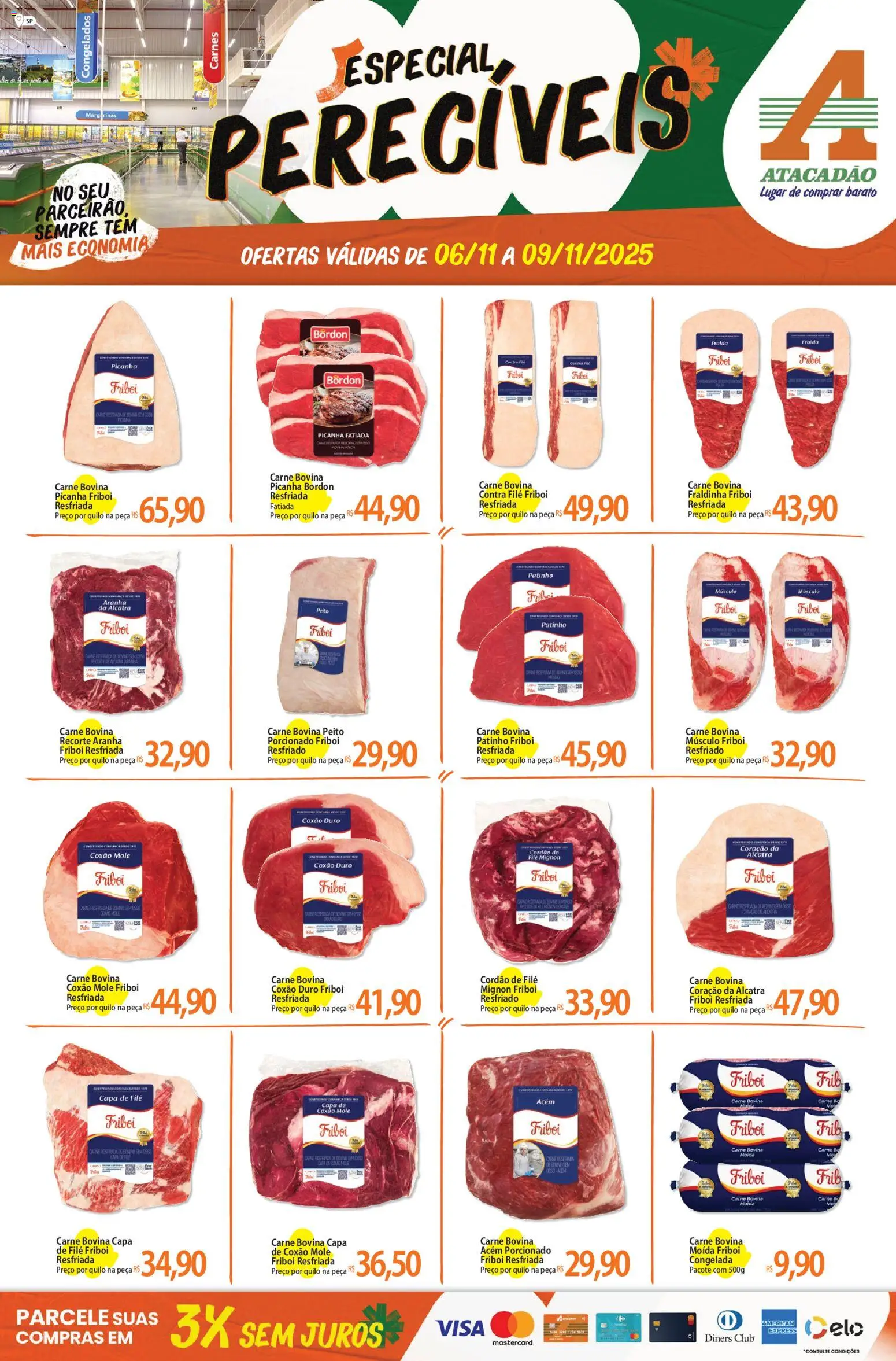 Pré-Visualização do folheto "Ofertas - SP" da loja Atacadão válido a partir de 06/11/2025