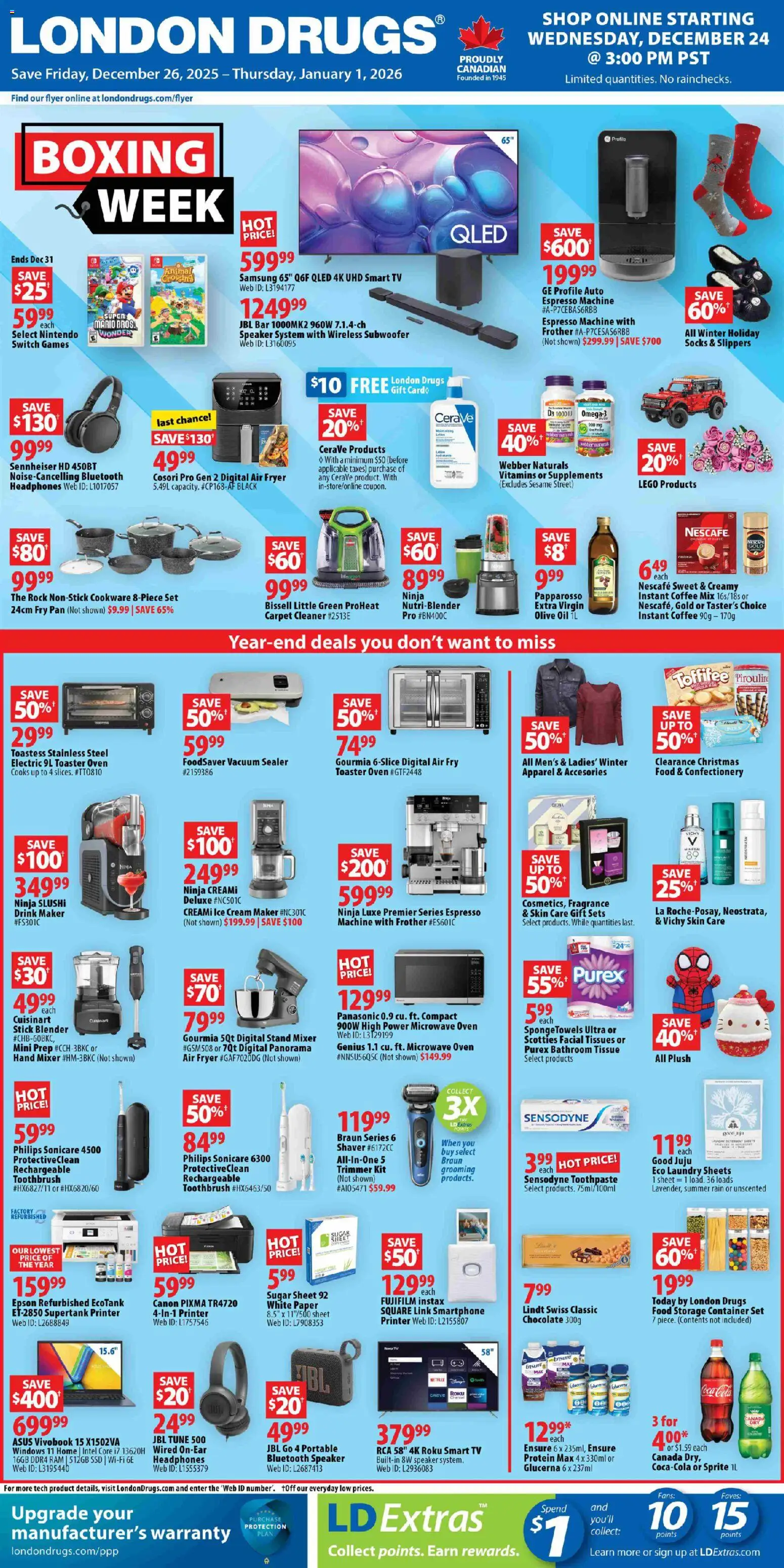 Preview of leaflet Weekly flyer / circulaire from shop London Drugs is valid from Dec 26, 2025