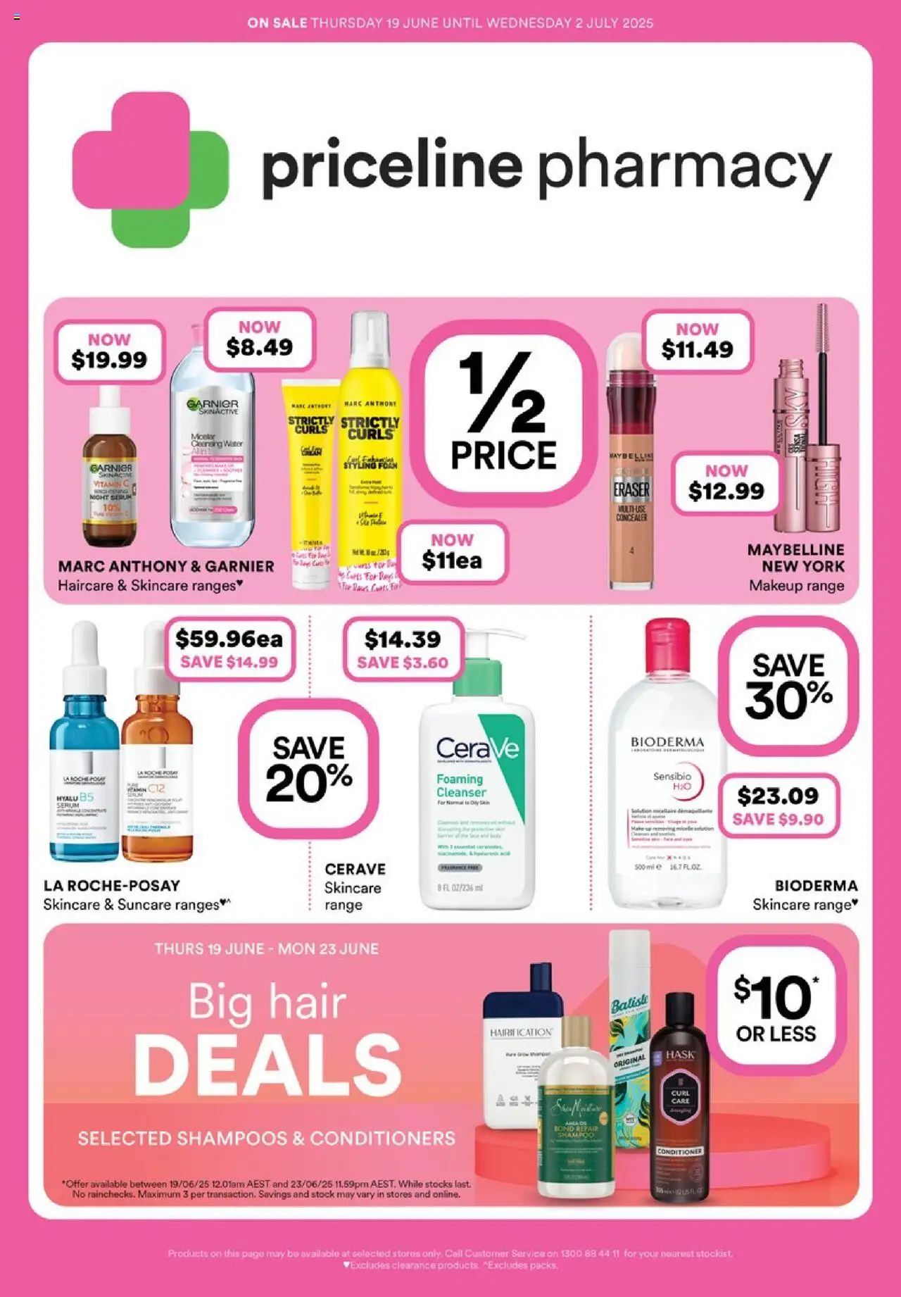 Priceline Pharmacy catalogue valid from 18/06/2025 - page 1 - Fragrance, Concealer, Shampoo, Conditioner, Makeup, Water, Phone, Vitamin