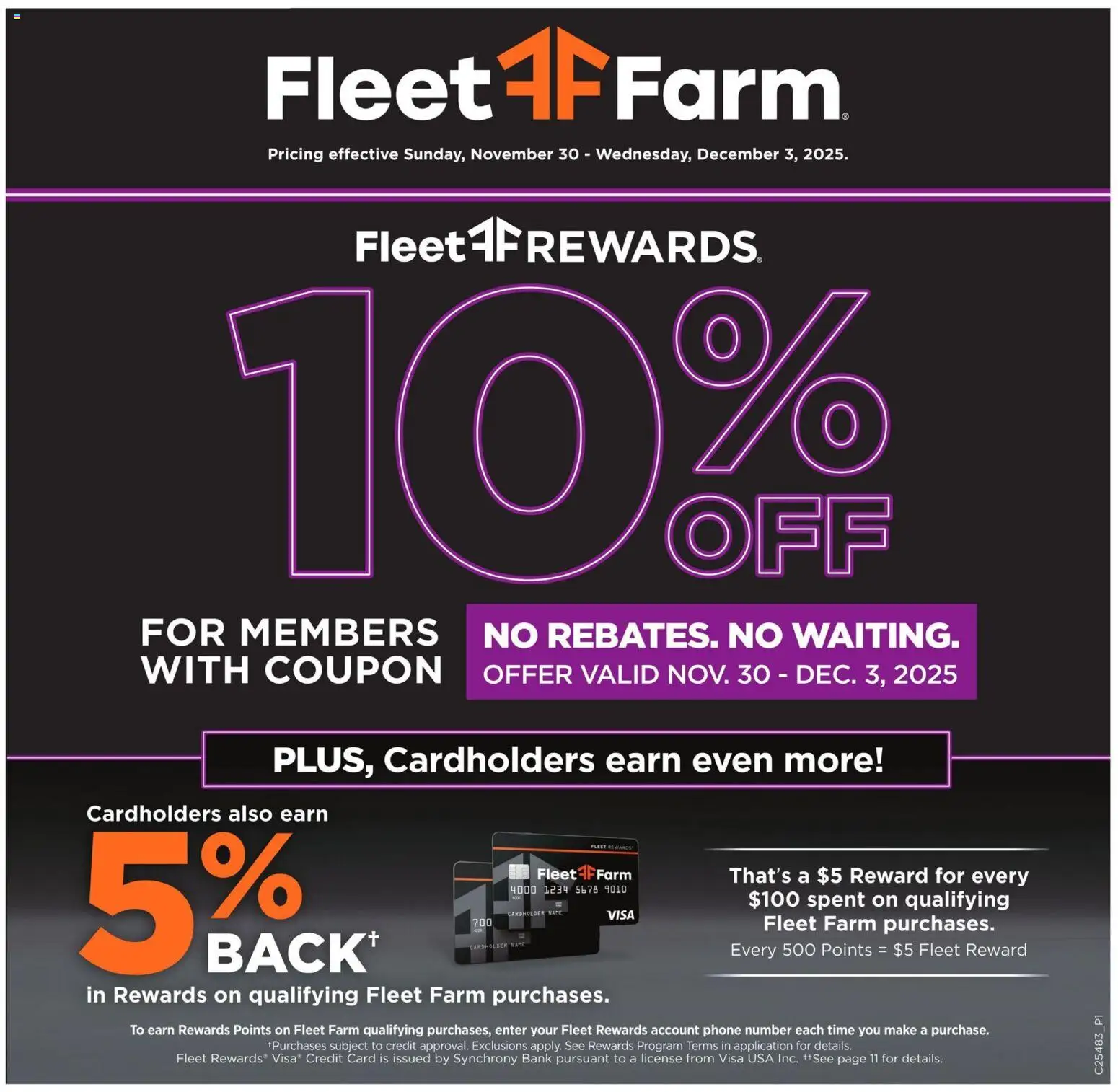 Ad Preview of Mills Fleet Farm Cyber Week from 11/30/2025