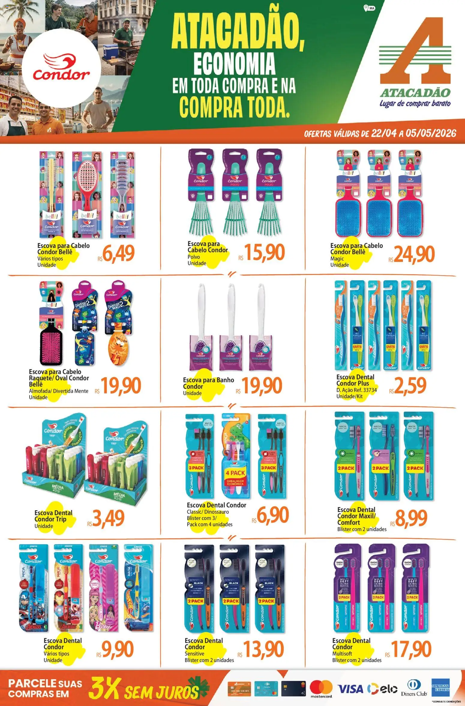 Pré-Visualização do folheto "Atacadão ofertas - MA" da loja Atacadão válido a partir de 22/04/2026 - Polvo, Escova