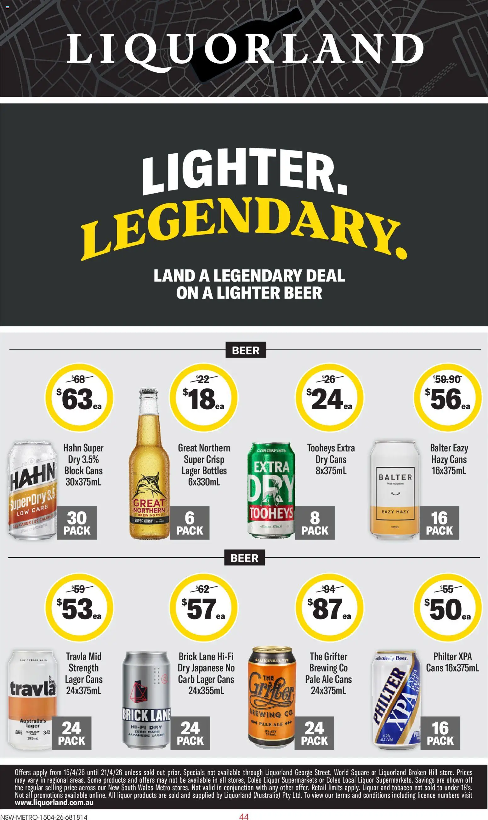 Preview of catalogue Liquorland catalogue from shop Liquorland valid 15/04/2026