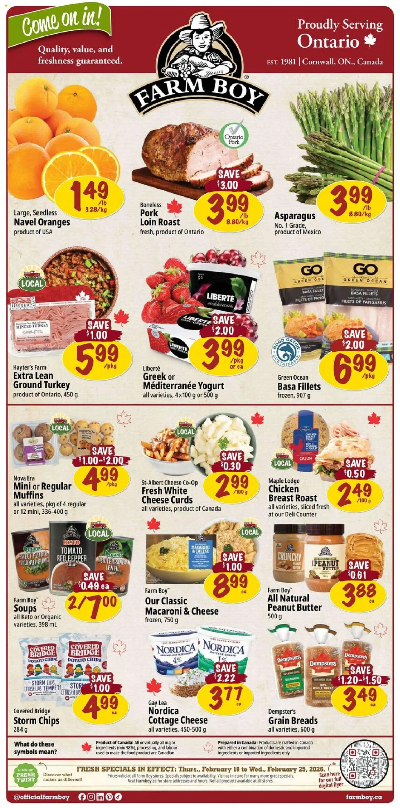Preview of leaflet Weekly flyer / circulaire from shop Farm Boy is valid from Feb 19, 2026