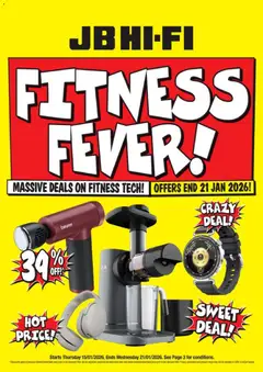 Preview of catalogue Fitness Fever from shop JB Hi-Fi valid 15 Jan 2026