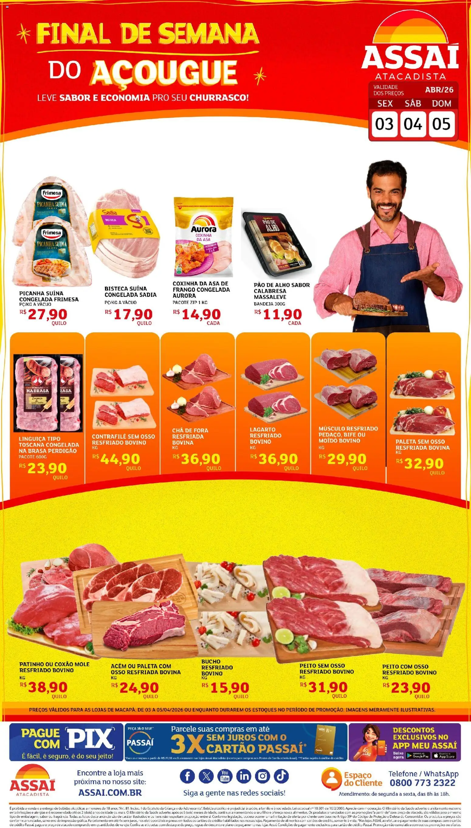 Pré-Visualização do folheto "Assaí Atacadista ofertas - AP" da loja Assaí Atacadista válido a partir de 03/04/2026