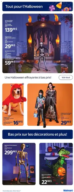 Preview of leaflet Tout pour l'Halloween from shop Walmart is valid from Sep 25, 2025
