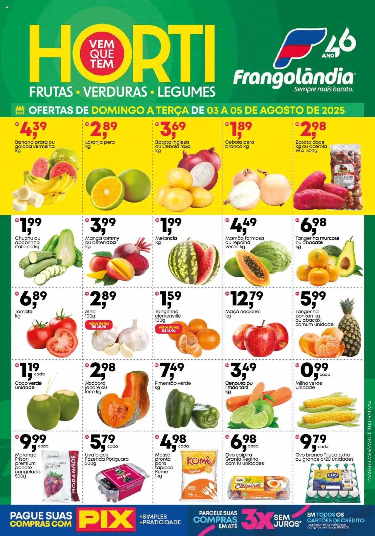 Frangolândia folheto "Ofertas Horti" válido a partir de 03/08/2025 - número de página 1