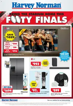Preview of catalogue Footy Finals Catalogue from shop Harvey Norman valid 18/09/2025