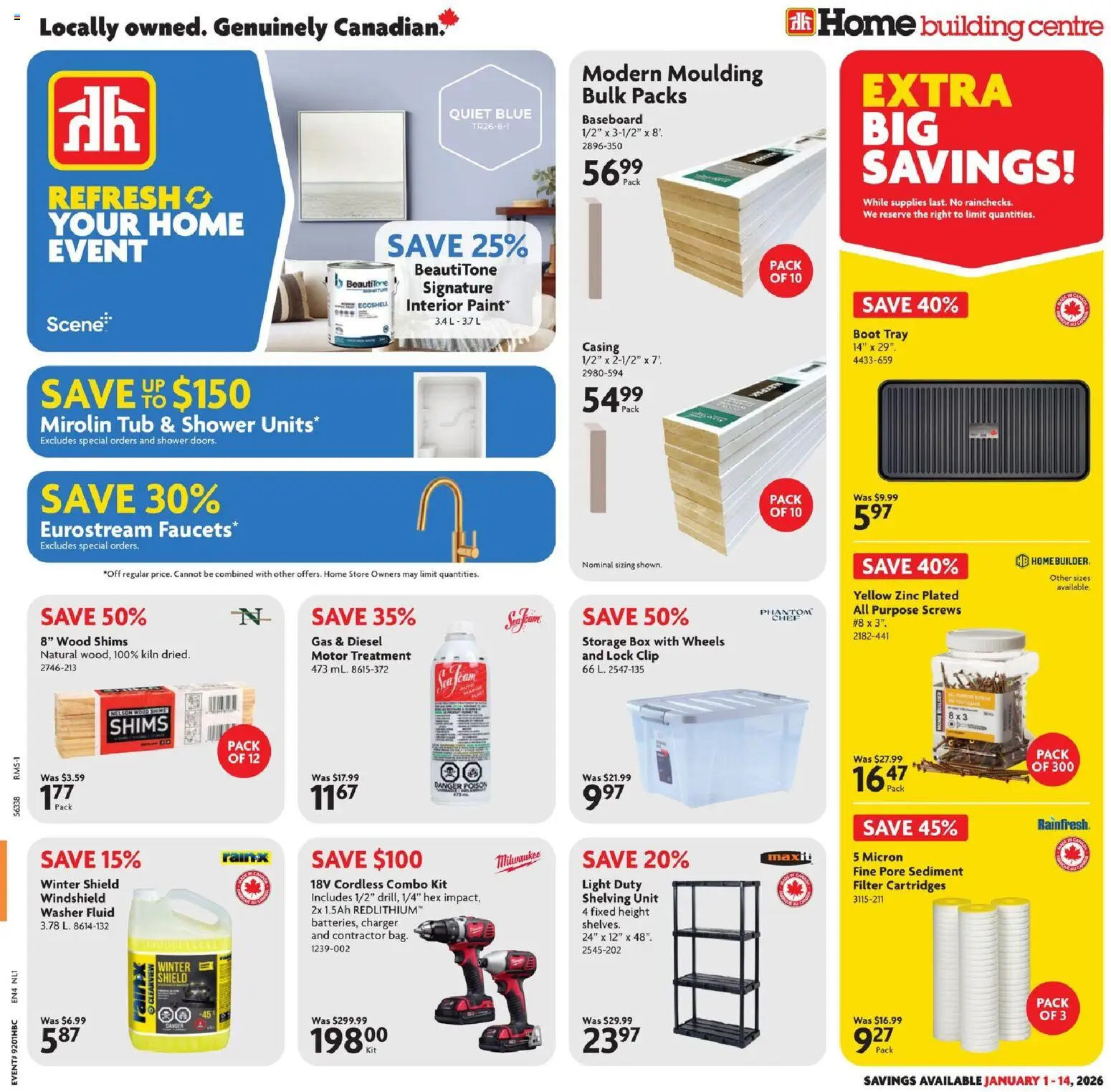 Preview of leaflet Weekly Flyer - NL from shop Home Hardware is valid from Jan 01, 2026