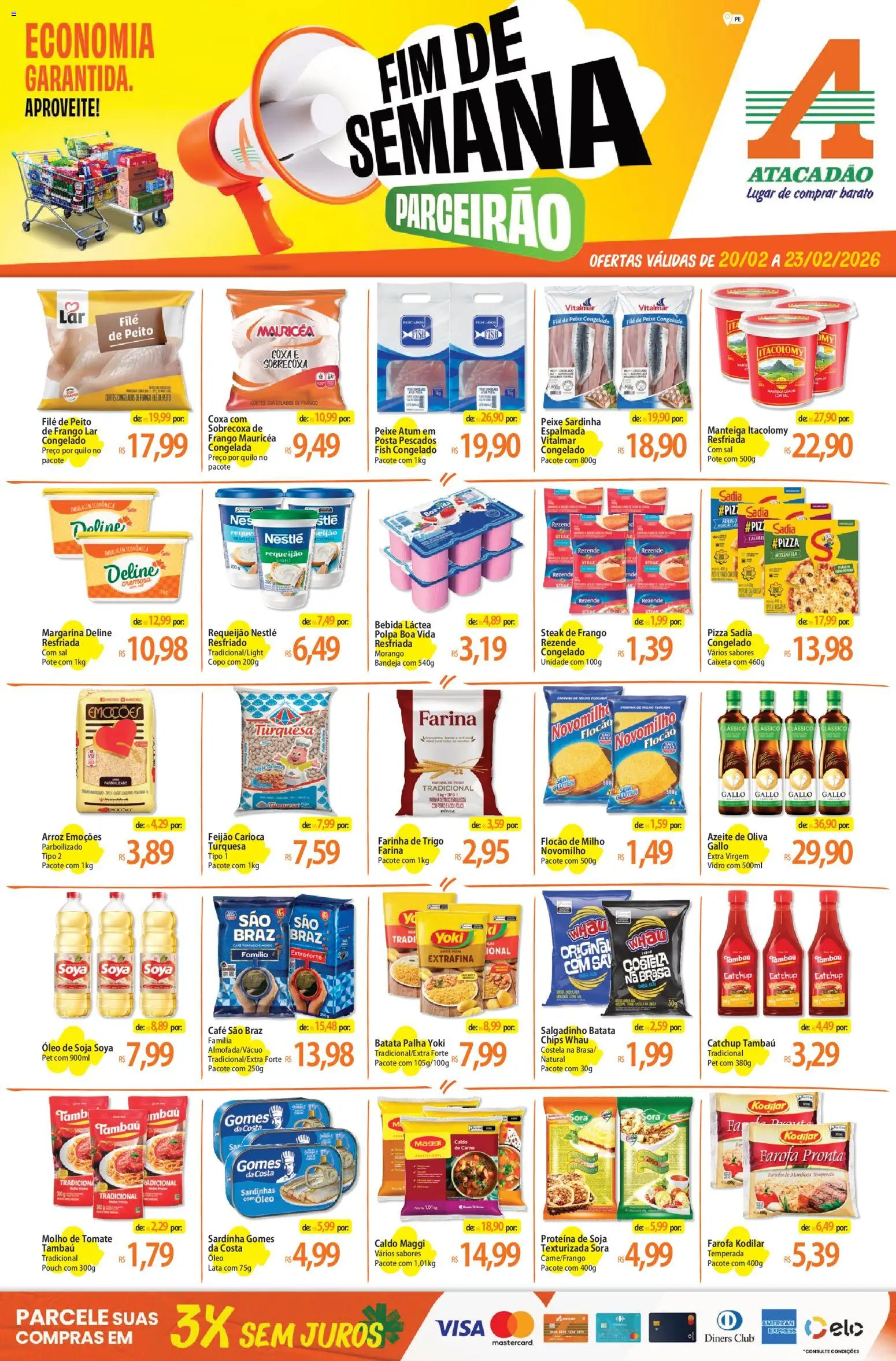 Pré-Visualização do folheto "Ofertas - PE" da loja Atacadão válido a partir de 20/02/2026