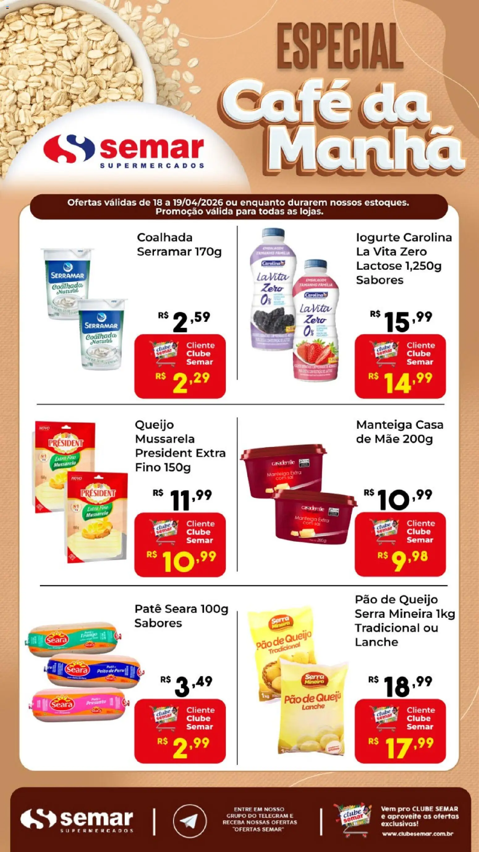Pré-Visualização do folheto "Semar Supermercado ofertas Café" da loja Semar Supermercado válido a partir de 18/04/2026