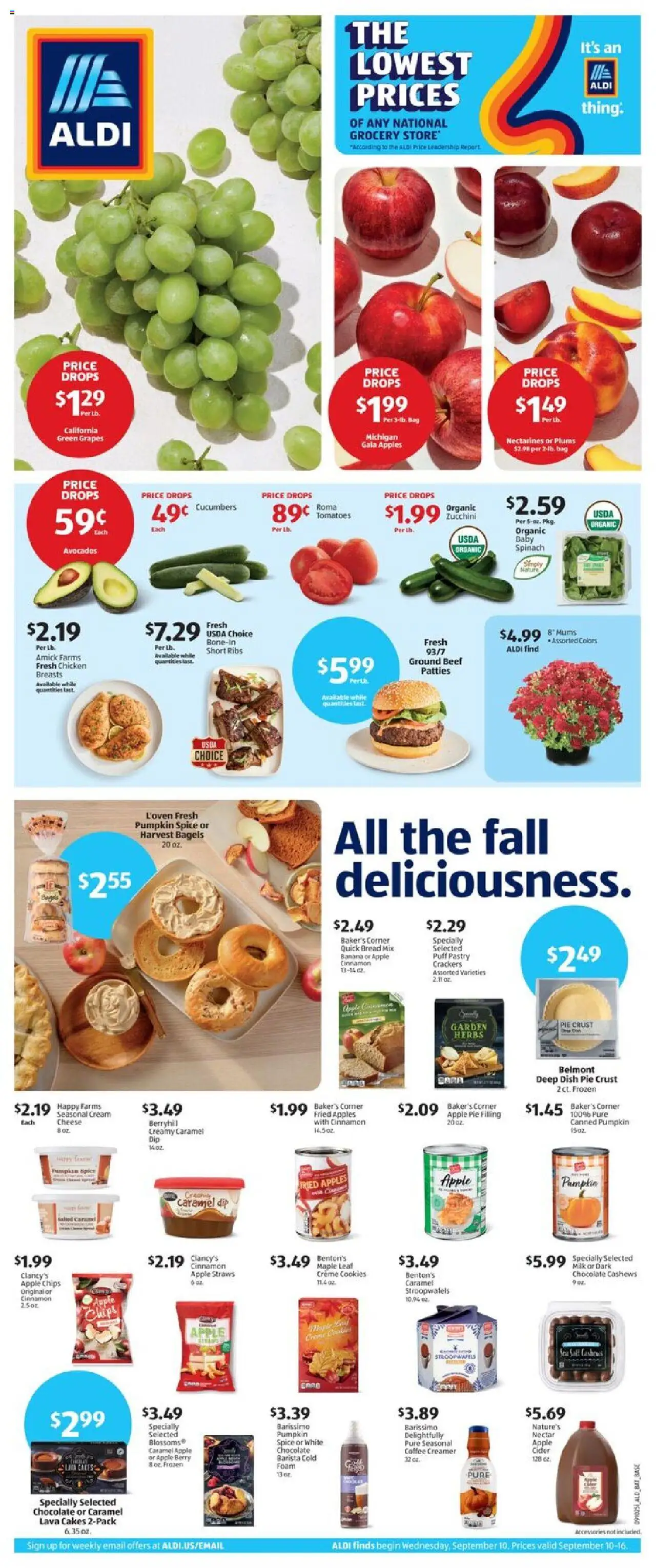 Aldi Weekly Ad from 09/10/2025 - Flyer, Sales ad - Page number 1