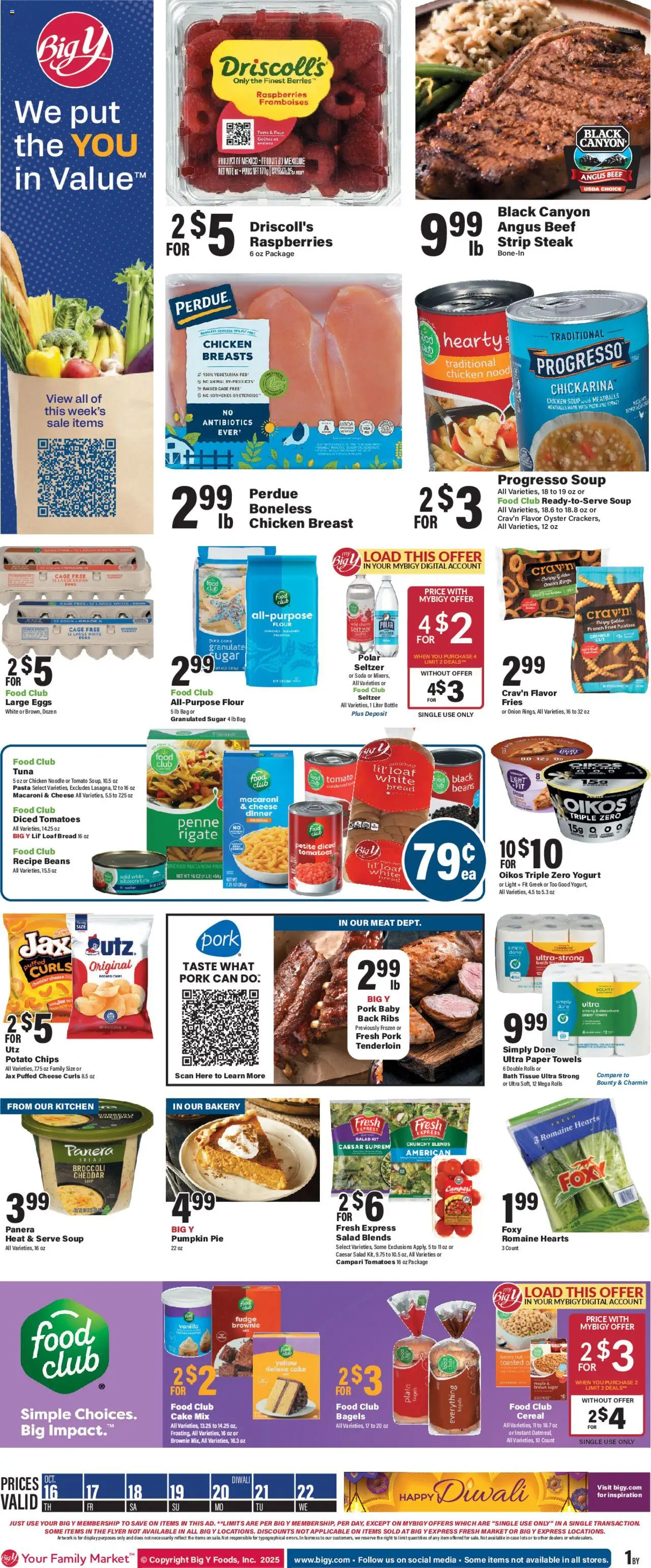 Big Y Weekly Ad from 10/16/2025 - Flyer - Page number 1