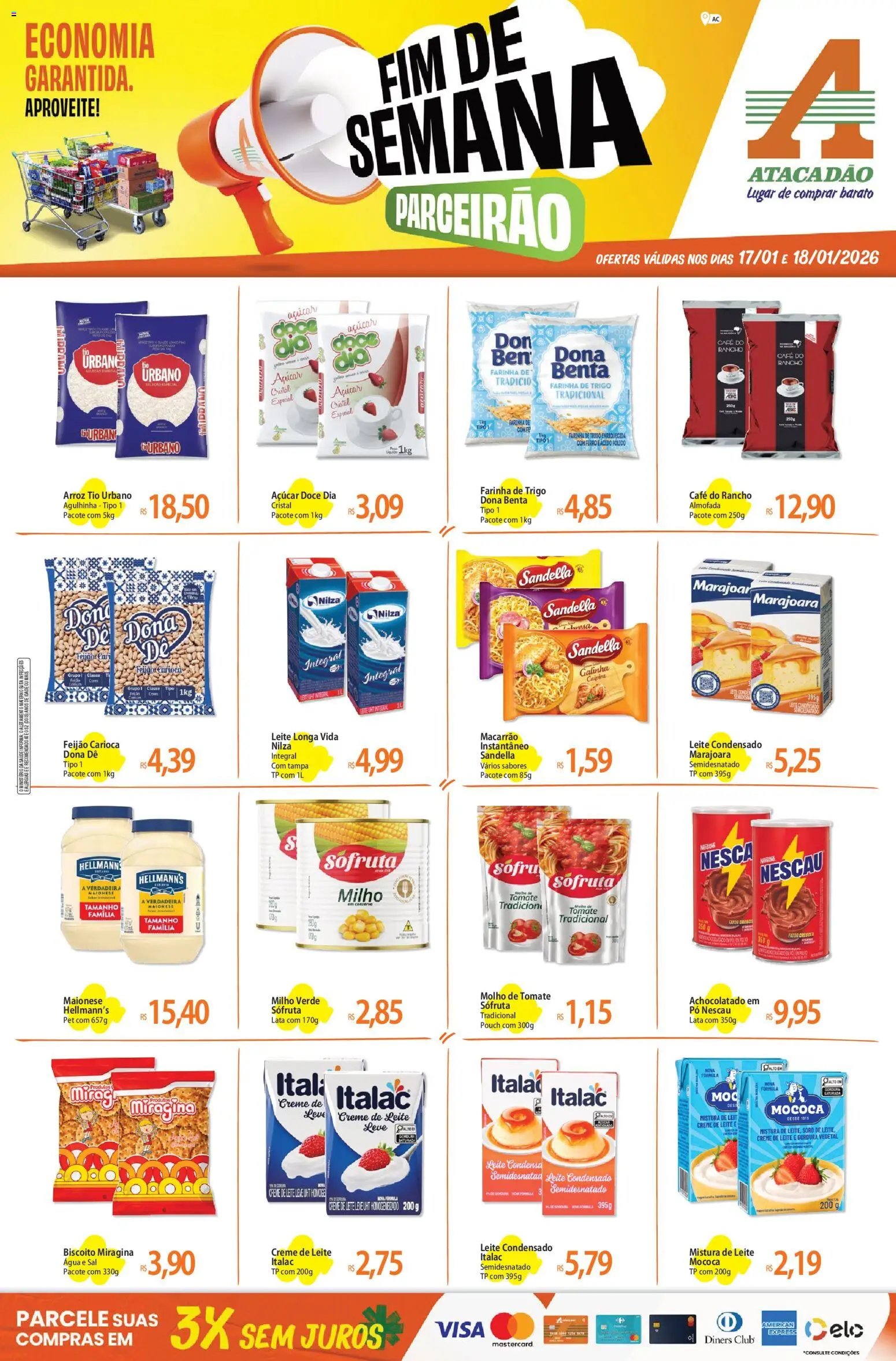 Pré-Visualização do folheto "Ofertas - AC" da loja Atacadão válido a partir de 17/01/2026