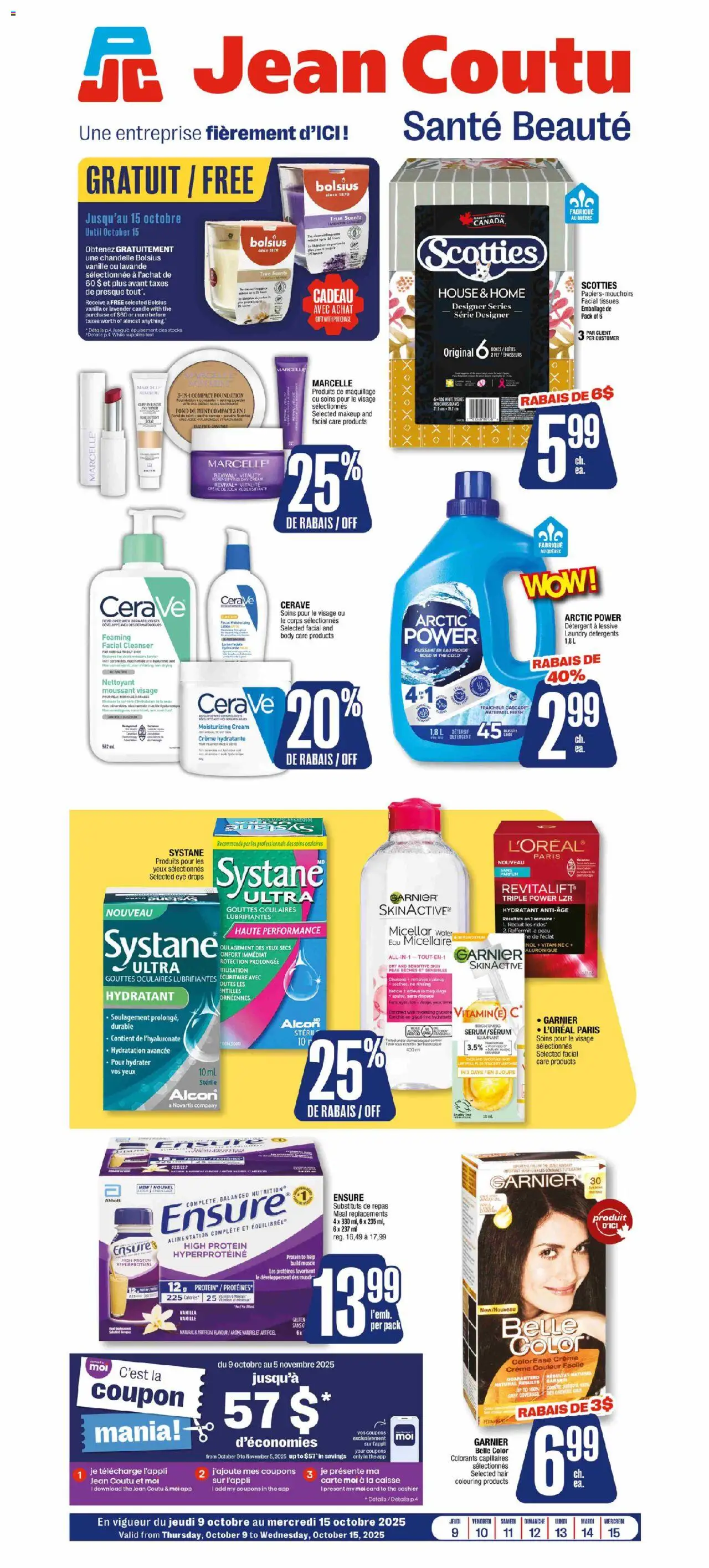 Jean Coutu flyer valid from Oct 09, 2025 - page number 1