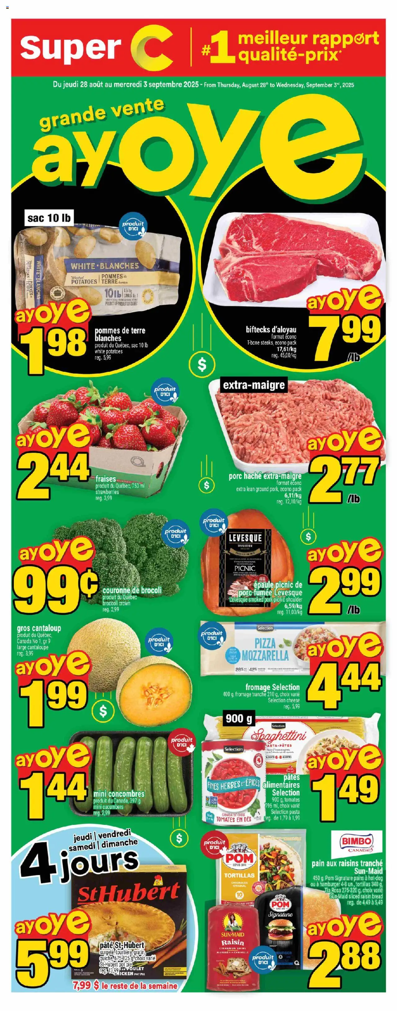 Le catalogue Weekly flyer / circulaire est valide à partir du Aug 28, 2025 numéro de la page 1