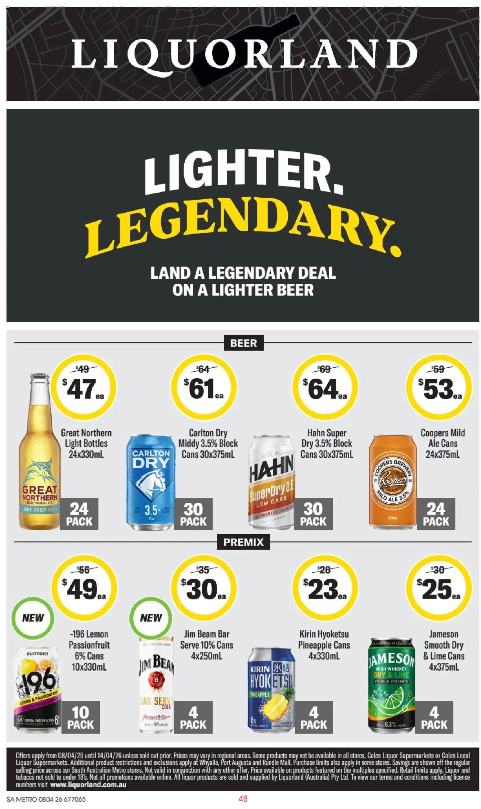 Preview of catalogue Liquorland catalogue SA from shop Liquorland valid 08/04/2026