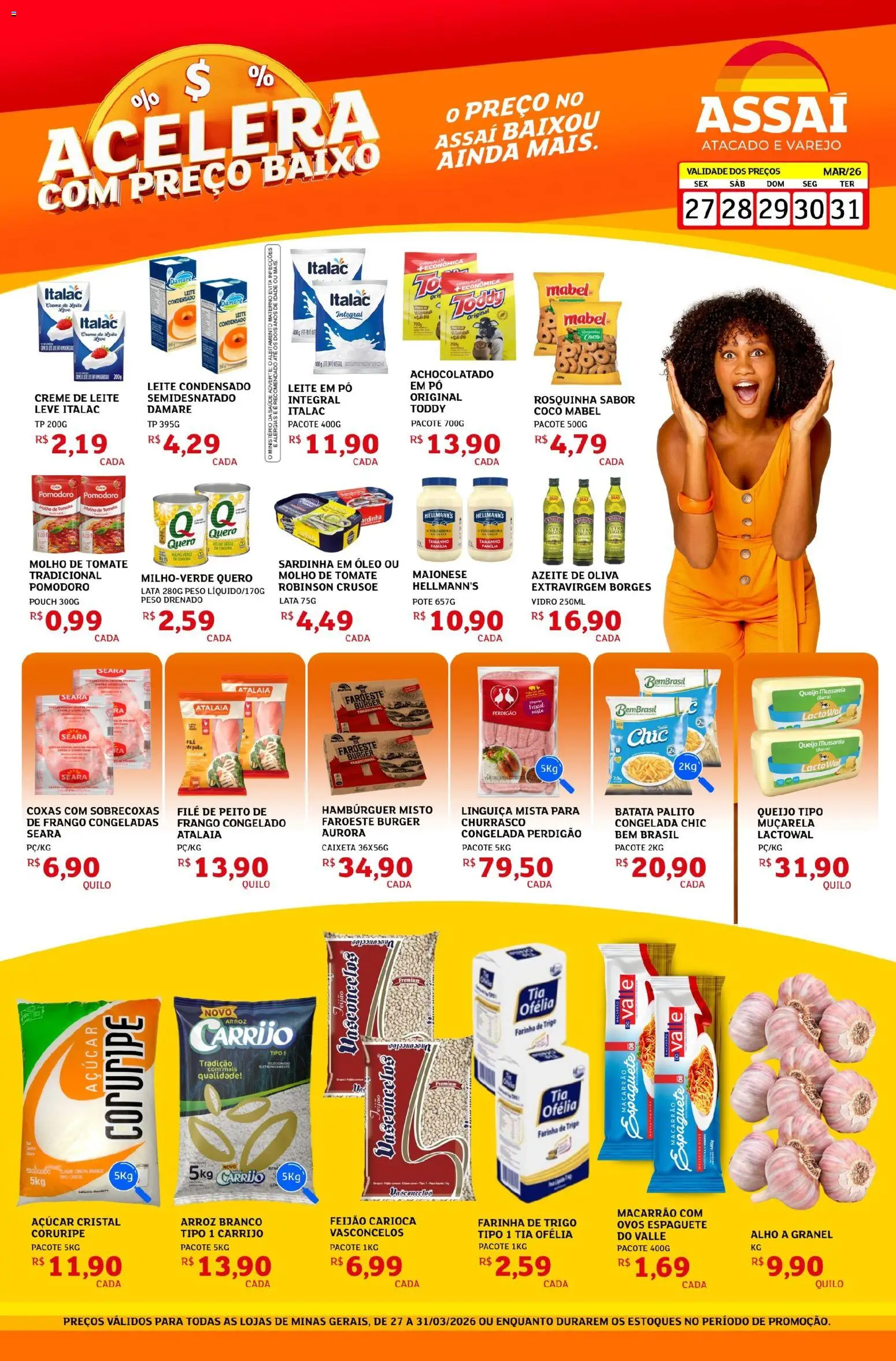 Pré-Visualização do folheto "Assaí Atacadista ofertas - MG" da loja Assaí Atacadista válido a partir de 27/03/2026