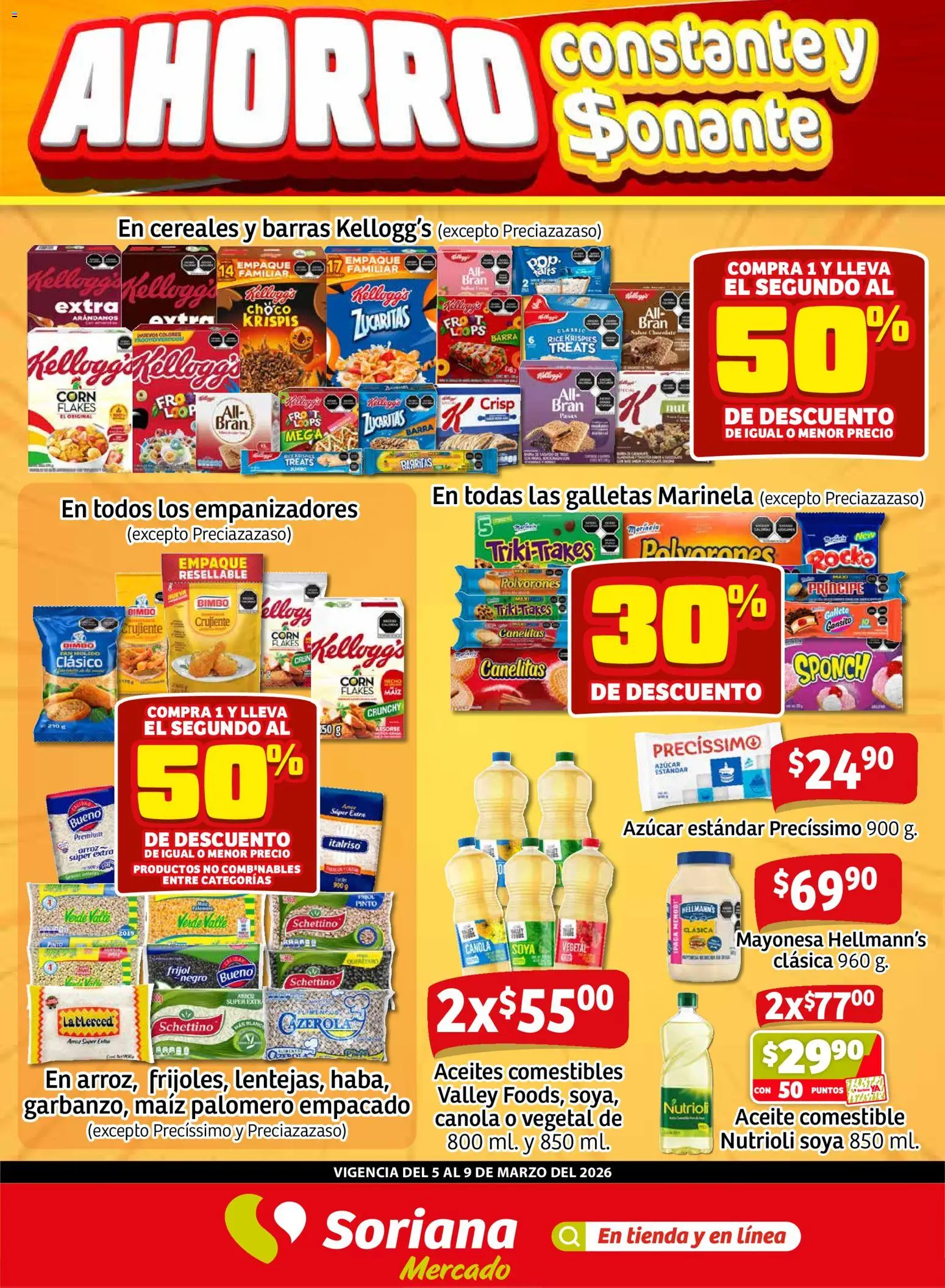 Vista previa las ofertas de la tienda Soriana - Soriana Fin de Semana Mercado: Coah, Chih y Dur desde el 05/03/2026 