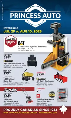 Preview of leaflet 2 Week Sale! from shop Princess Auto is valid from Jul 29, 2025