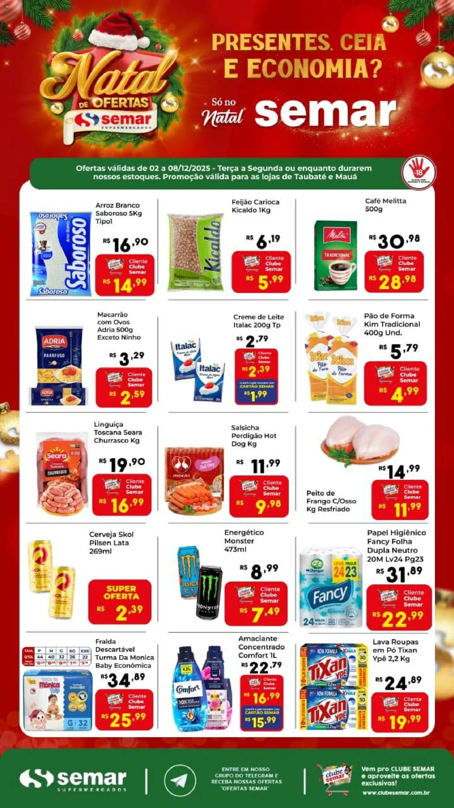 Pré-Visualização do folheto "Ofertas da semana" da loja Semar Supermercado válido a partir de 02/12/2025