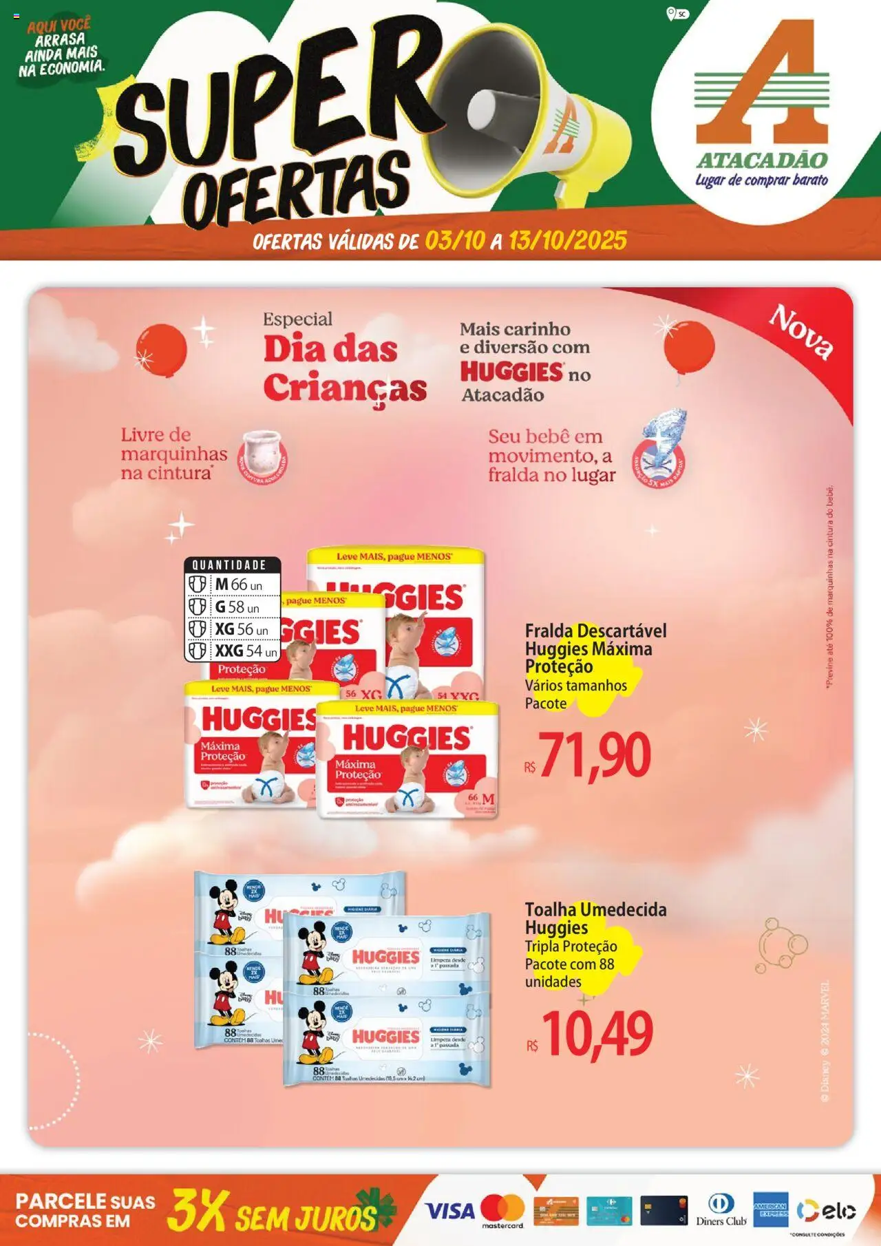 Atacadão folheto "Ofertas - SC" válido a partir de 03/10/2025 - número de página 1