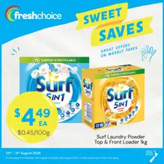 Preview of catalogue Catalogue from shop FreshChoice valid 25 Aug 2025