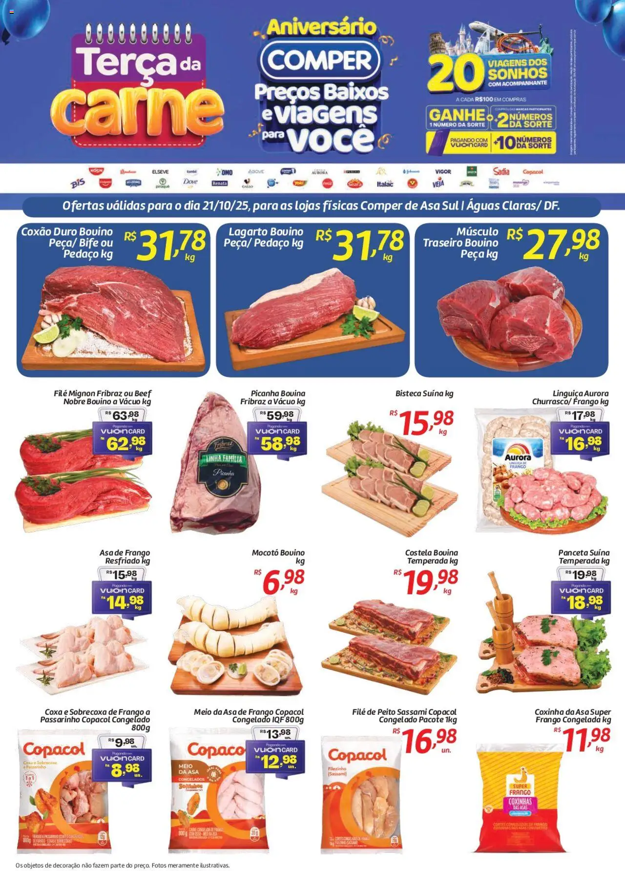 Comper folheto "Ofertas Terça da Carne" válido a partir de 21/10/2025 - número de página 1