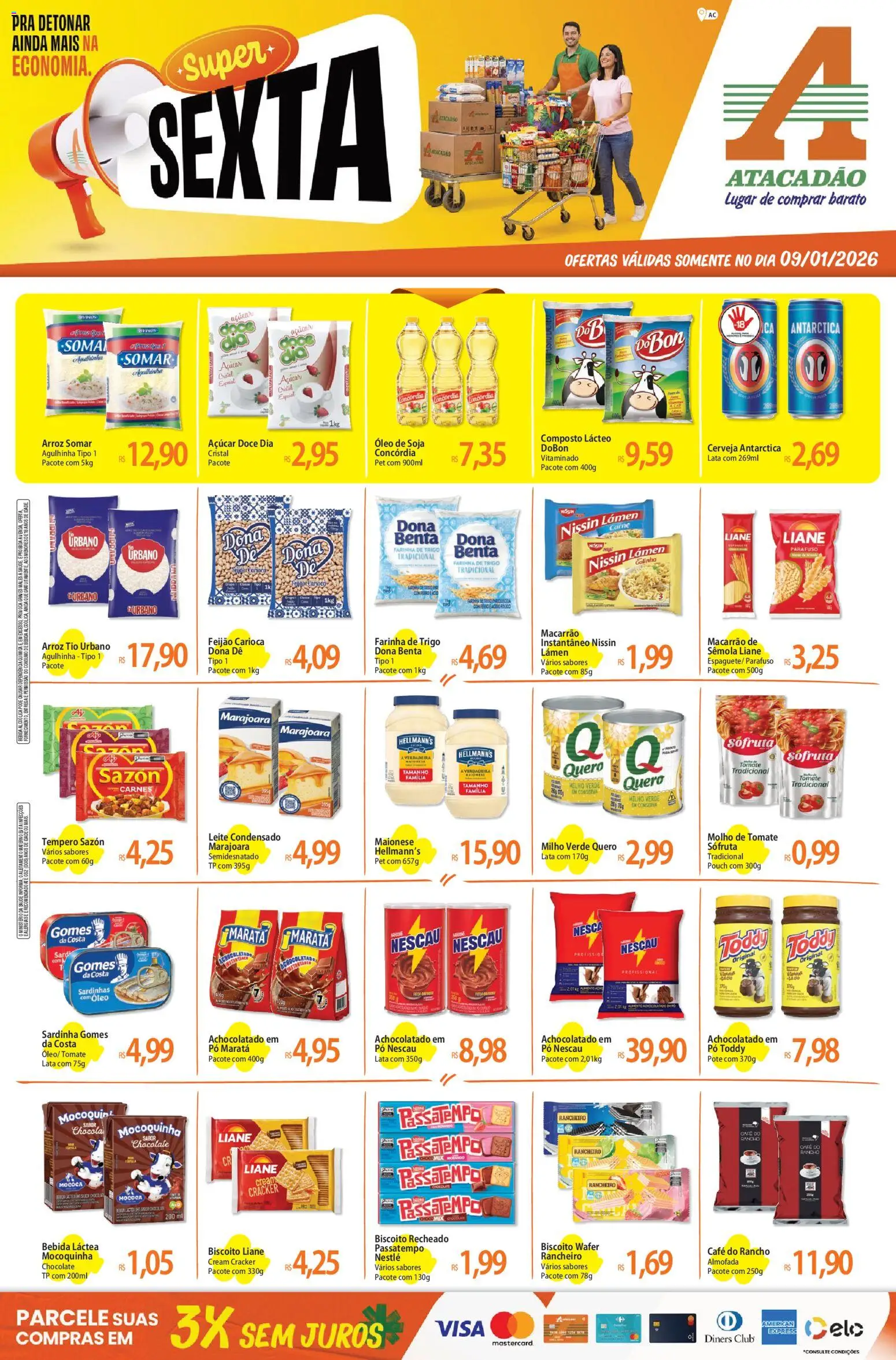 Pré-Visualização do folheto "Ofertas - AC" da loja Atacadão válido a partir de 09/01/2026