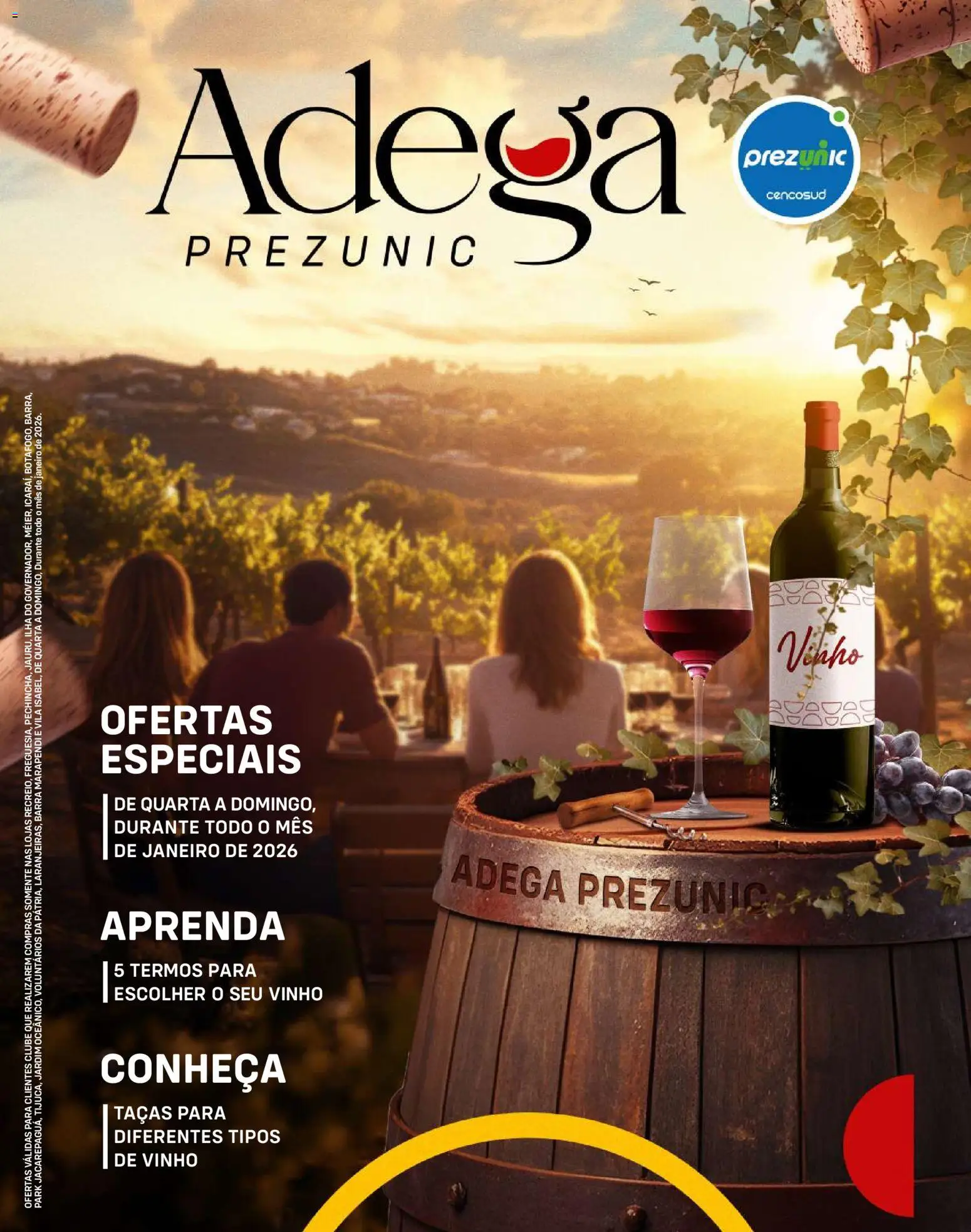 Pré-Visualização do folheto "Encarte Adega " da loja Prezunic válido a partir de 01/01/2026