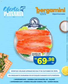 Pré-Visualização do folheto "Ofertas da peixaria" da loja Supermercado Bergamini válido a partir de 17/10/2025