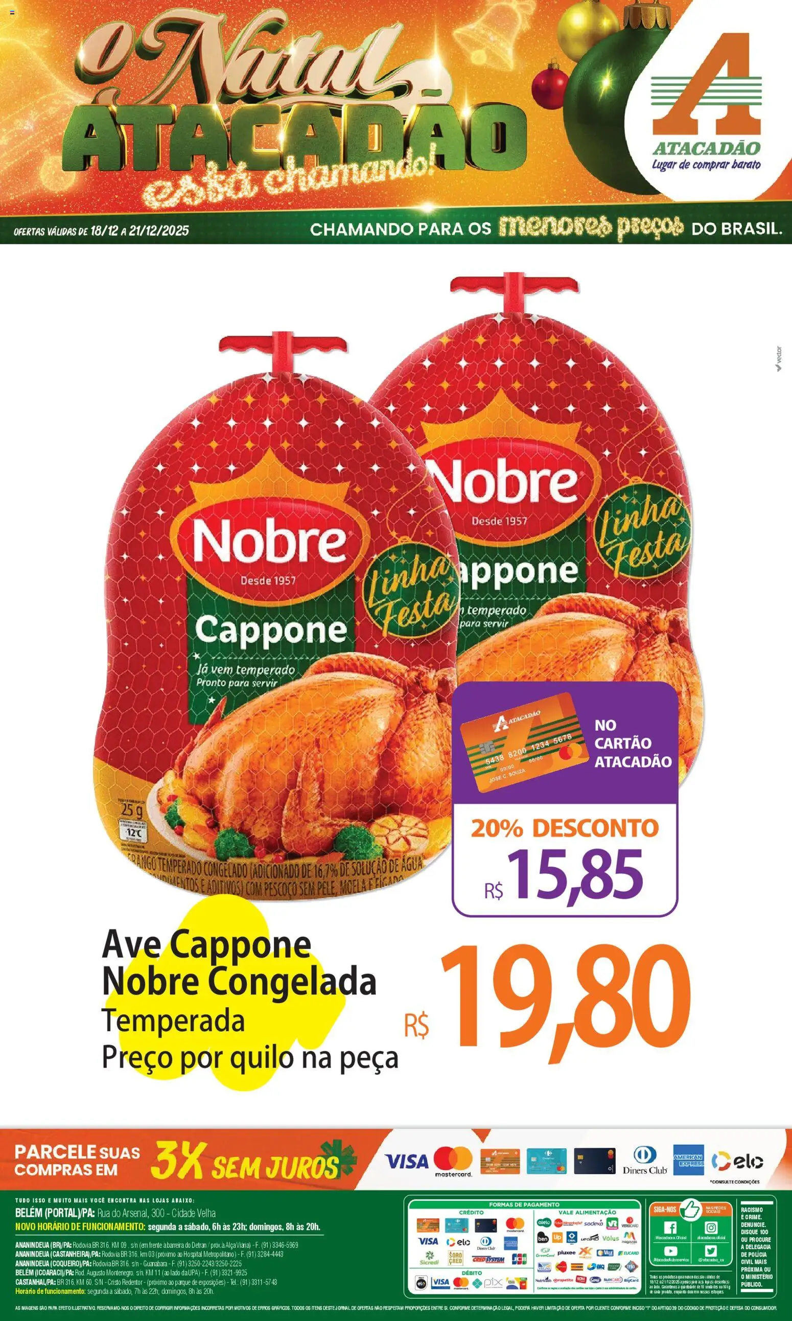 Pré-Visualização do folheto "Ofertas - PA" da loja Atacadão válido a partir de 18/12/2025