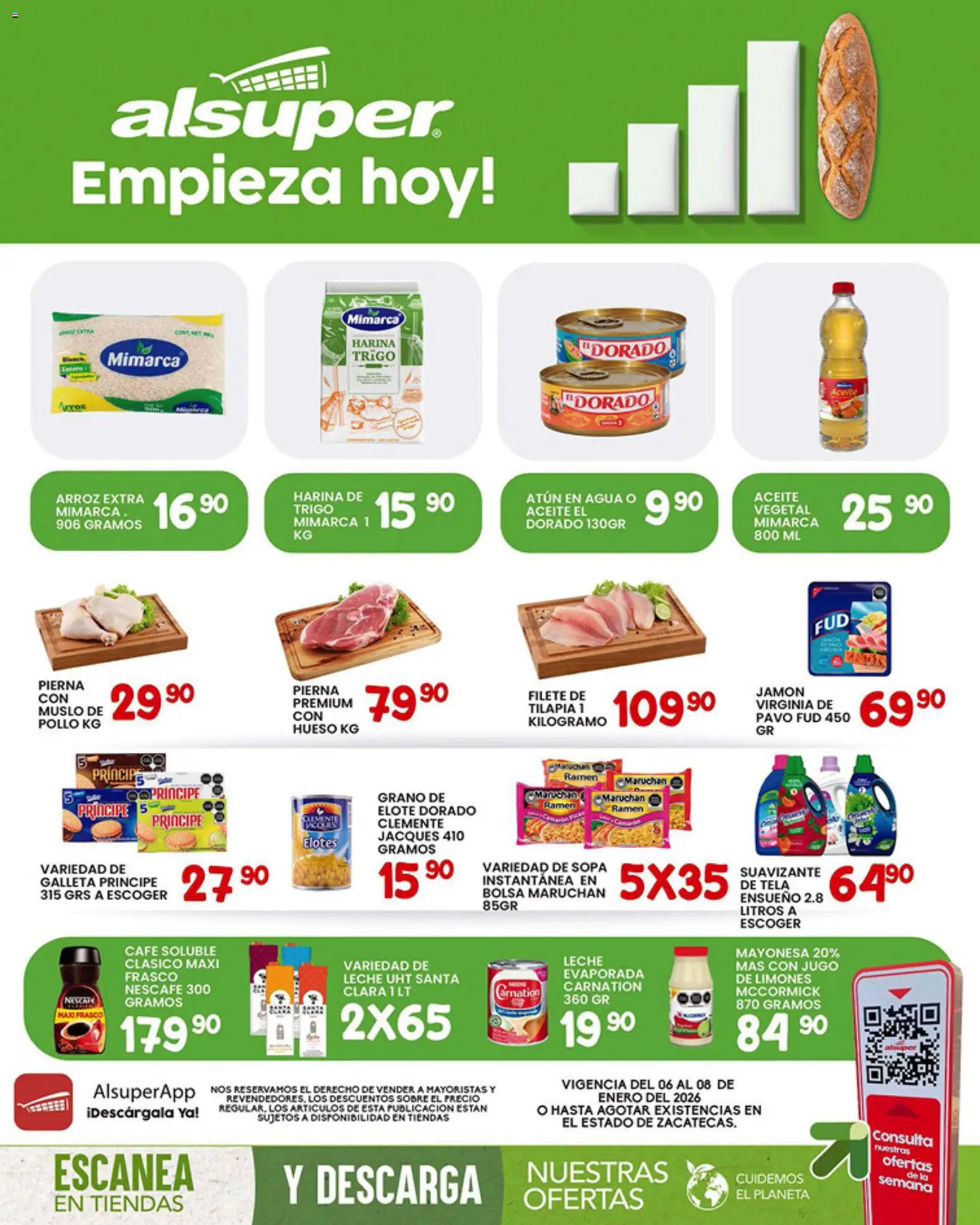 Vista previa las ofertas de la tienda Alsuper - Folleto Zacatecas desde el 09/01/2026 