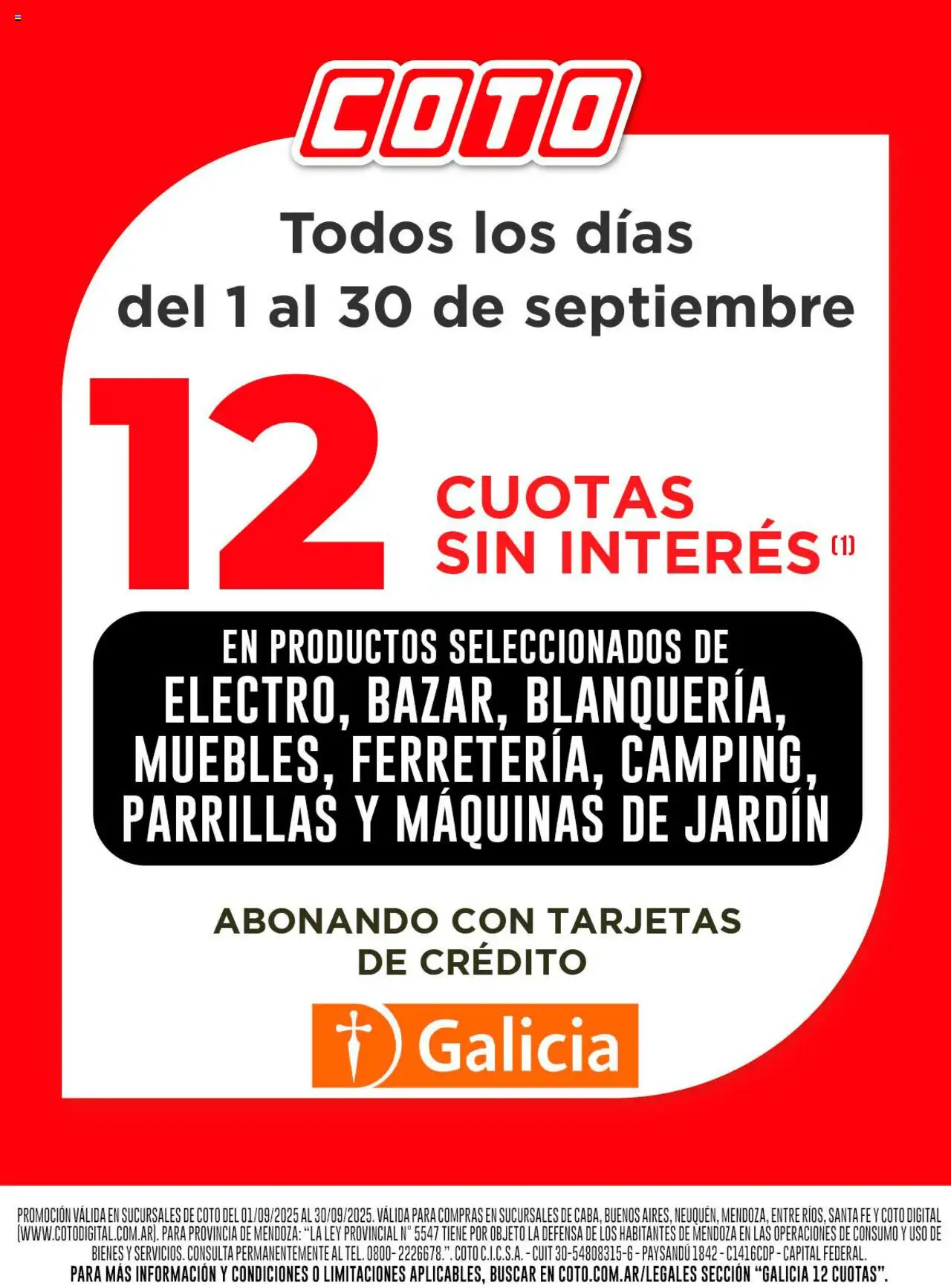 Coto Ofertas Septiembre del 01/09/2025 >> Catálogo