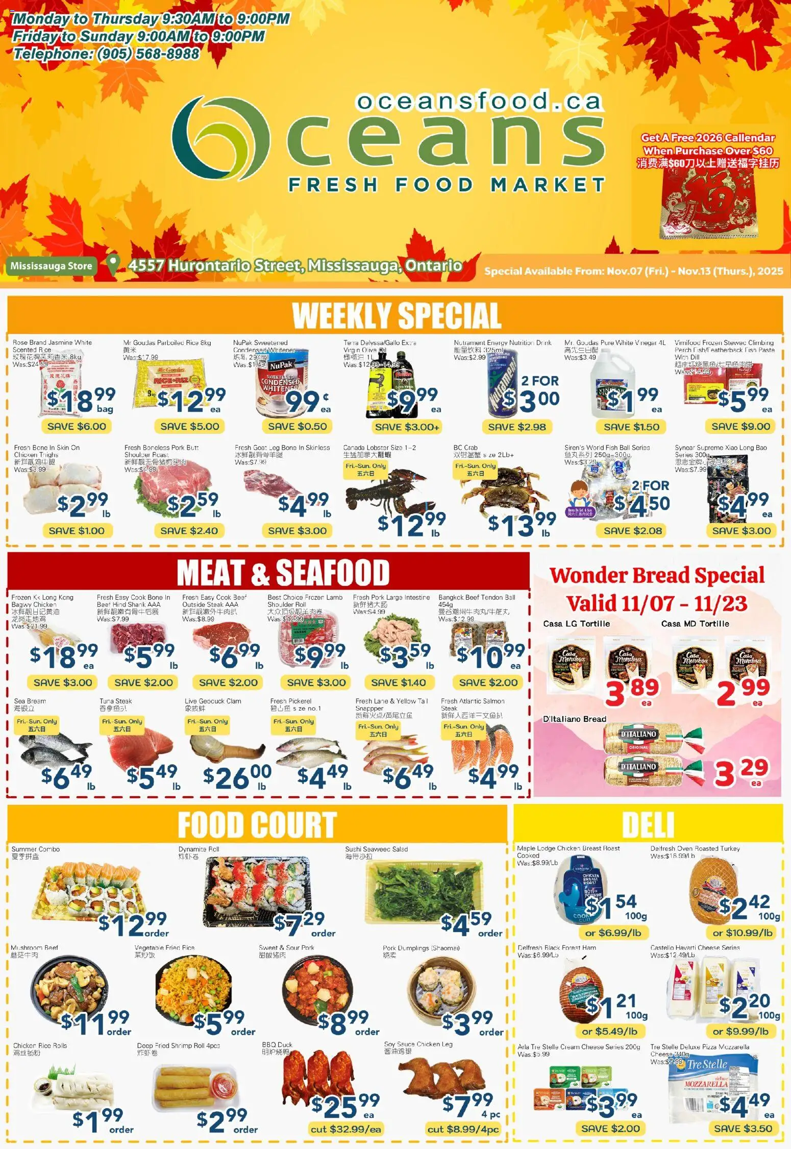 Preview of leaflet Weekly Flyer - Mississauga from shop Oceans is valid from Nov 07, 2025
