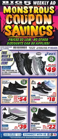 Ad Preview of Big 5 Sporting Goods Weekly Ad from 10/24/2025