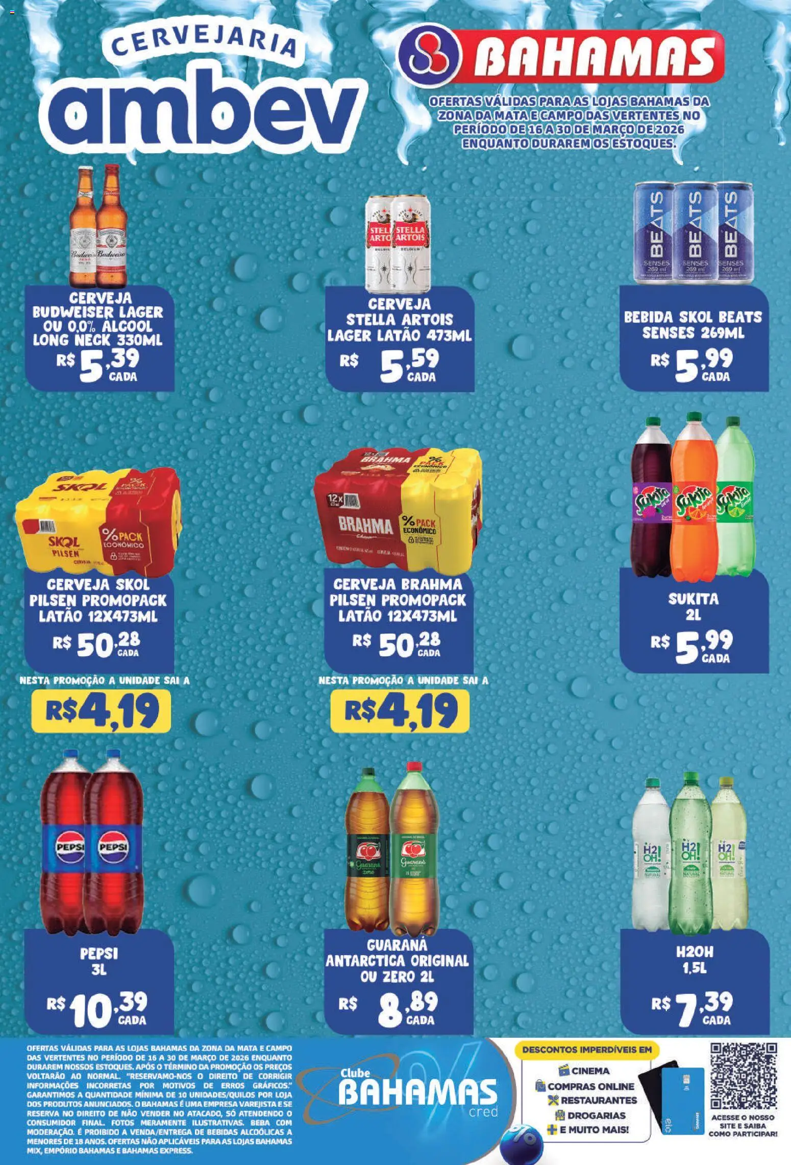 Pré-Visualização do folheto "Bahamas Supermercados ofertas Ambev " da loja Bahamas Supermercados válido a partir de 16/03/2026