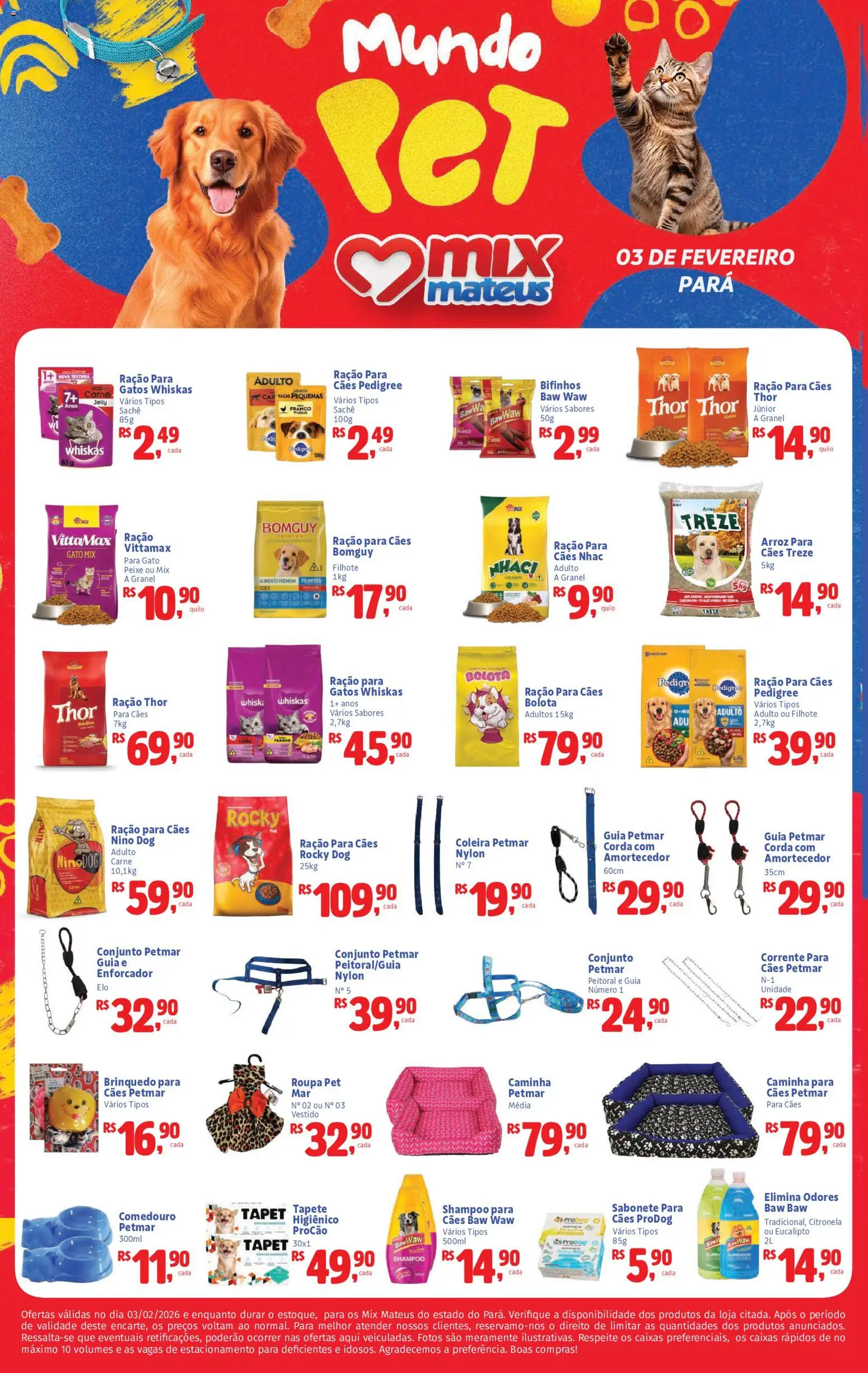 Pré-Visualização do folheto "Ofertas Mundo Pet" da loja Mateus válido a partir de 03/02/2026