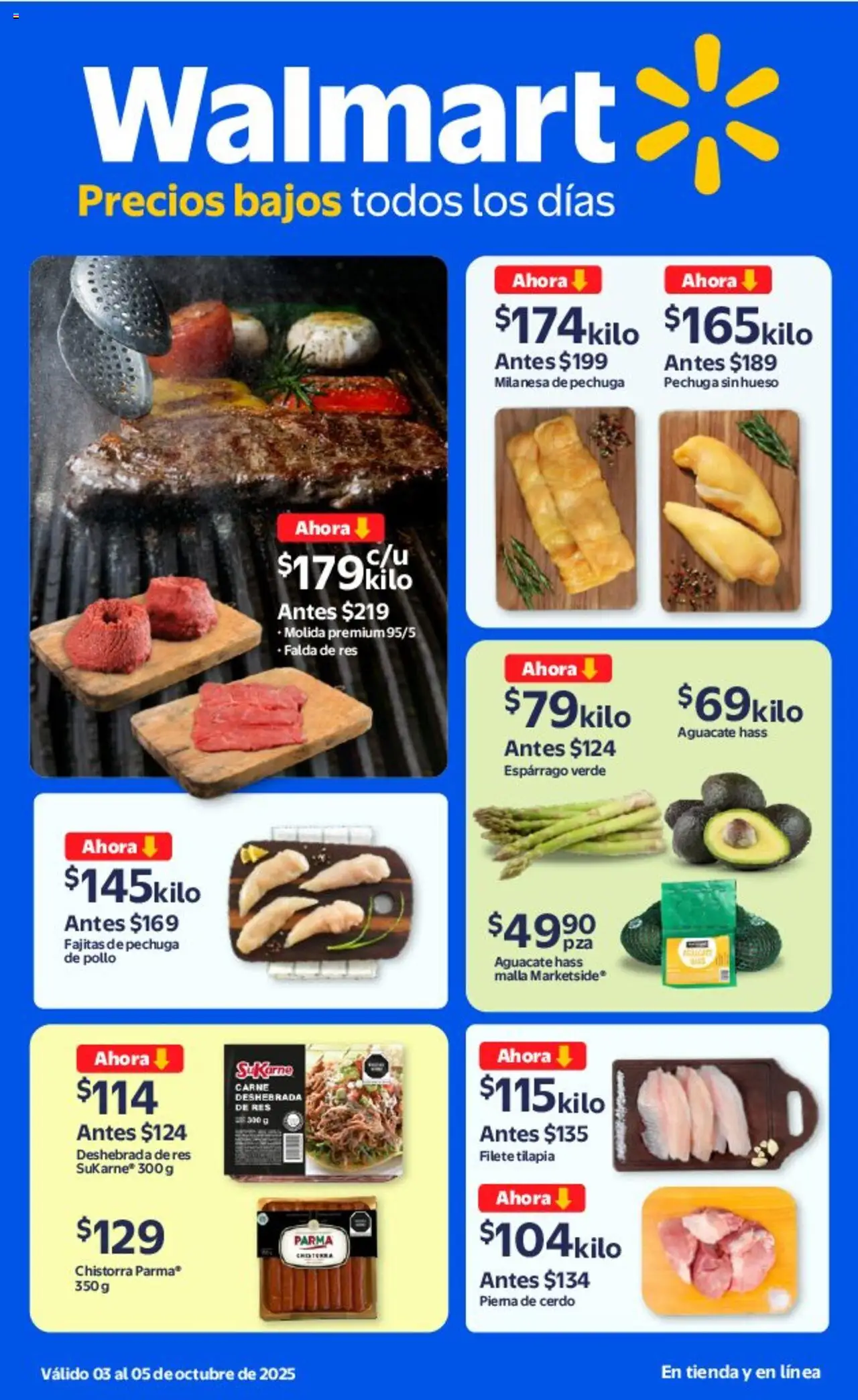Folleto Precios Bajos Walmart y sus promociones válidas desde el 03/10/2025 - Número de página 1