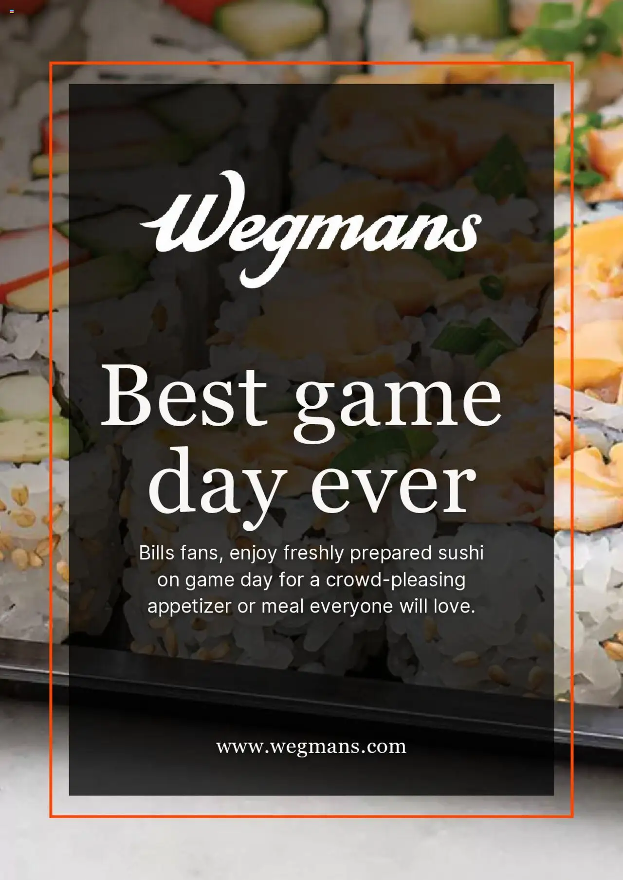 Wegmans Monthly Ad from 10/01/2025 - Flyer - Page number 1 - Sushi, Game