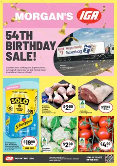 Preview of catalogue Morgan's 54th Birthday Sale from shop IGA valid 22/10/2025
