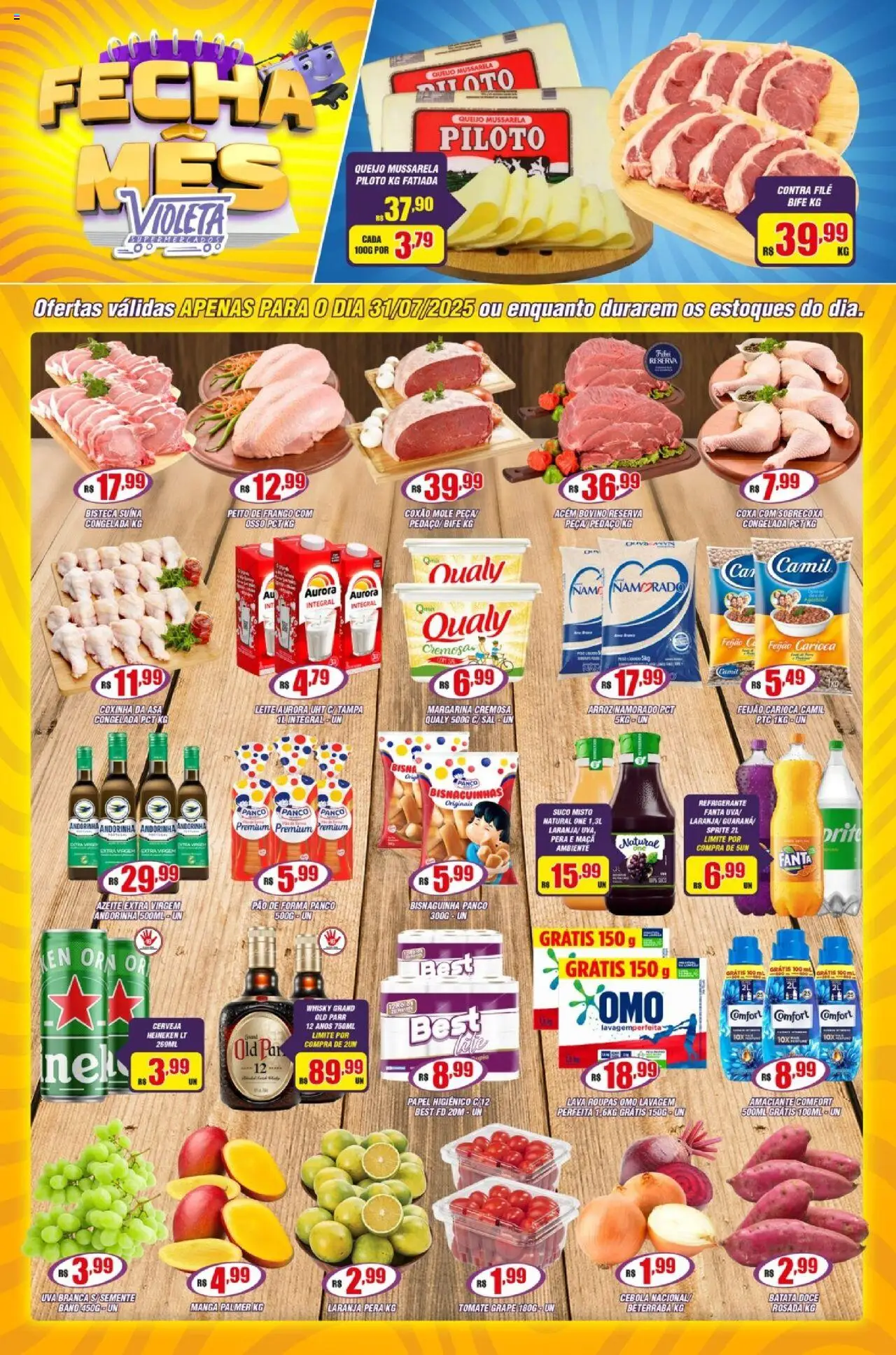 Violeta Supermercados folheto "Ofertas do Dia" válido a partir de 31/07/2025 - número de página 1