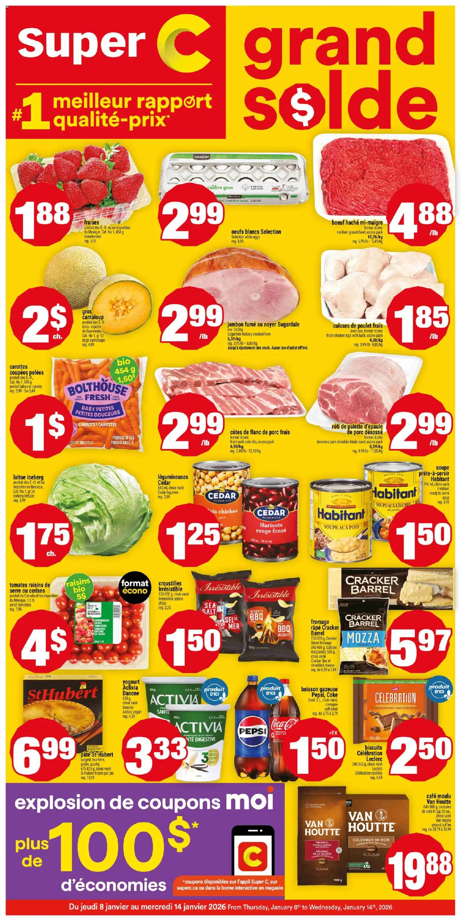 Preview of leaflet Weekly flyer / circulaire from shop Super C is valid from Jan 08, 2026