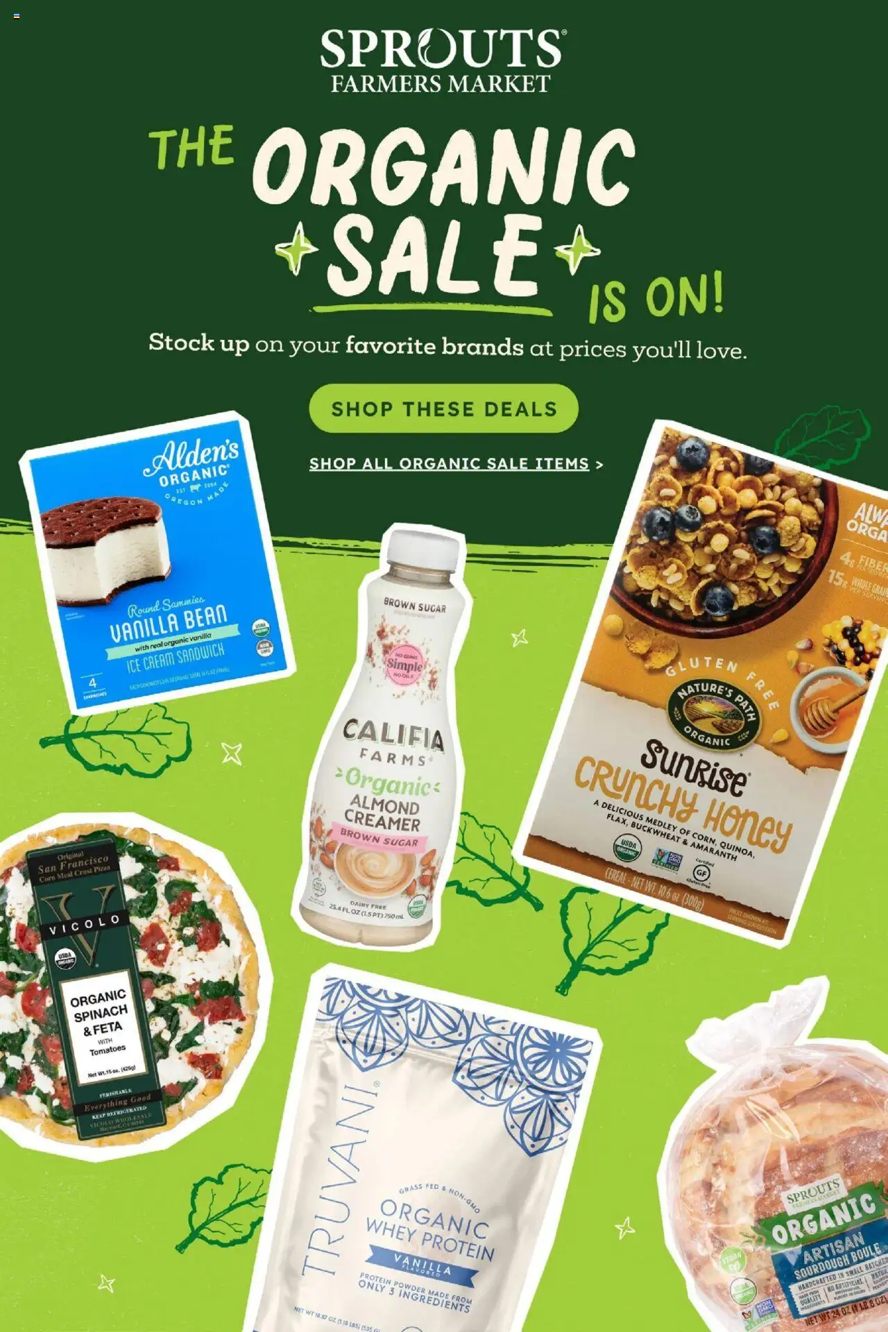 Ad Preview of Sprouts Weekly Ad from 09/24/2025 - Honey, Protein, Cereal, Corn, Sugar, Whey protein, Cream, Powder