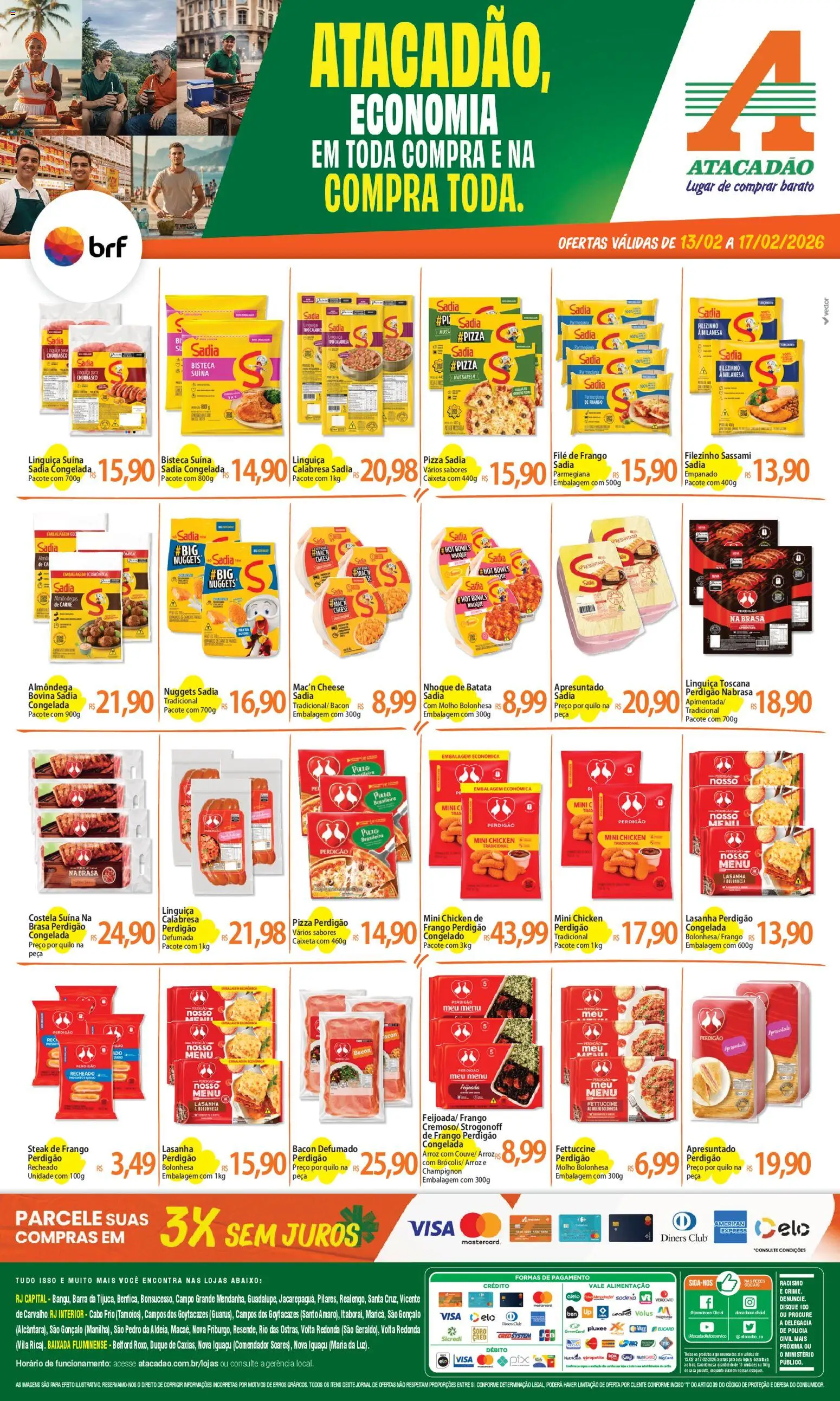 Pré-Visualização do folheto "Ofertas - RJ" da loja Atacadão válido a partir de 13/02/2026