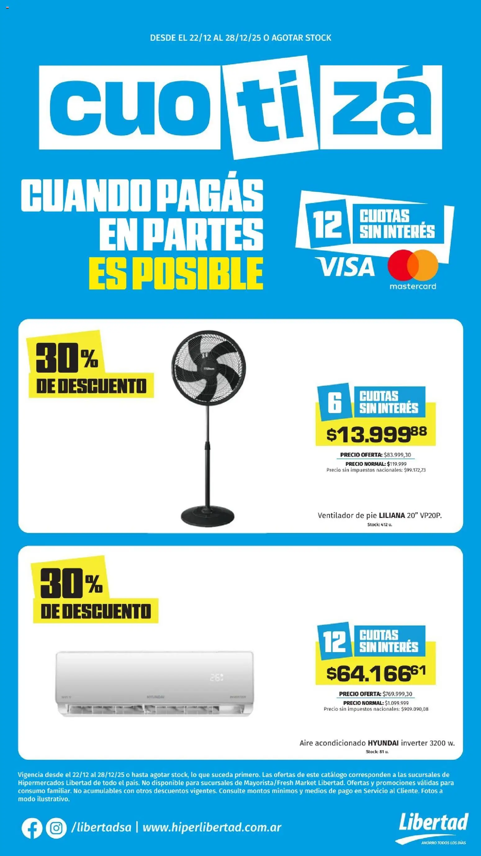 Vista previa del folleto de la tienda Hipermercado Libertad válido desde el 22/12/2025 