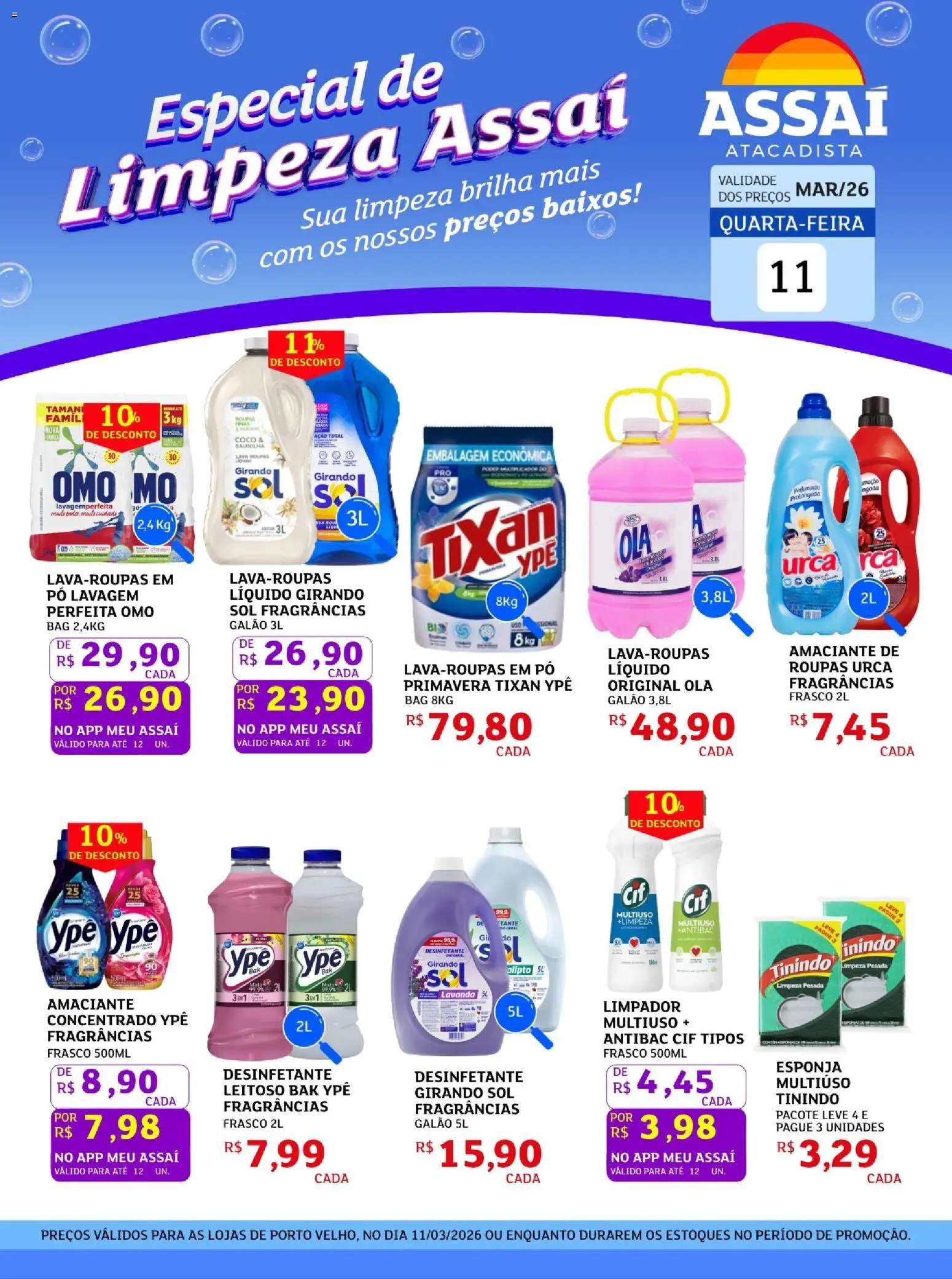 Pré-Visualização do folheto "Assaí Atacadista ofertas - RO" da loja Assaí Atacadista válido a partir de 11/03/2026